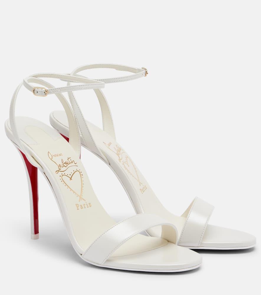 Sandales Christian Louboutin à Talon Moyen - Noir, Cuir Vernis - Pointure EU 41 - Occasion