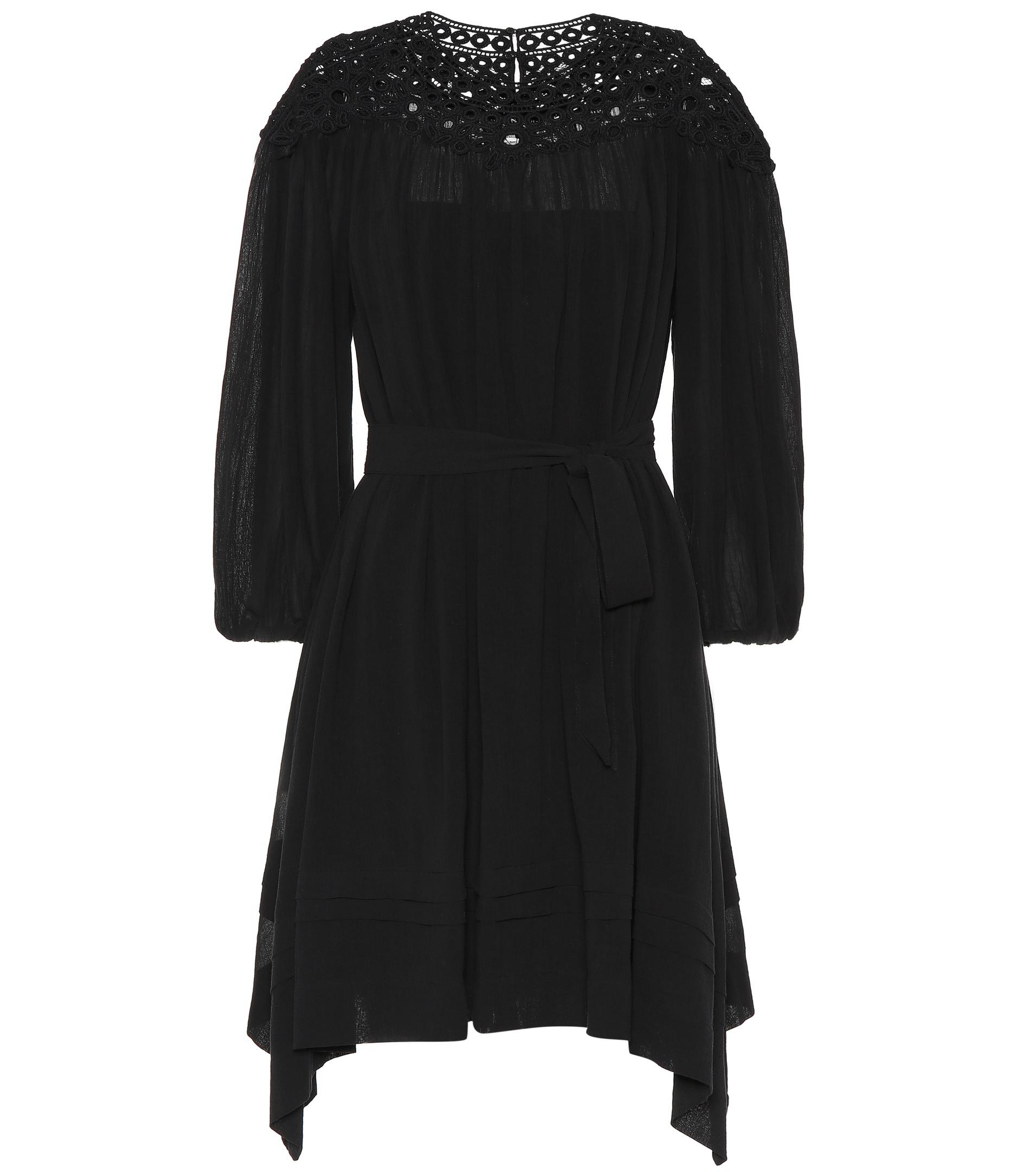 Étoile Isabel Marant Rita Embroidered Cotton Dress in Black - Lyst