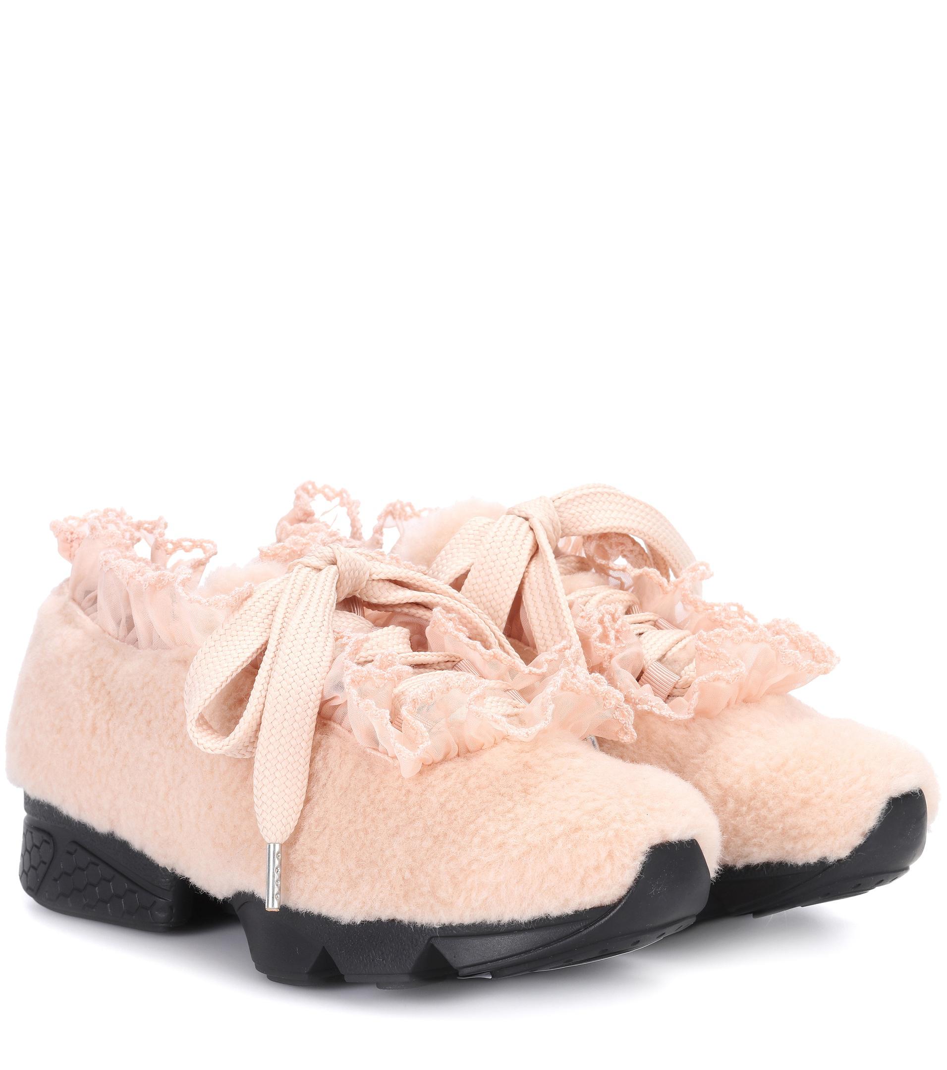 Ganni X Shrimps Fergus Seashell Sneakers in Pink - Lyst
