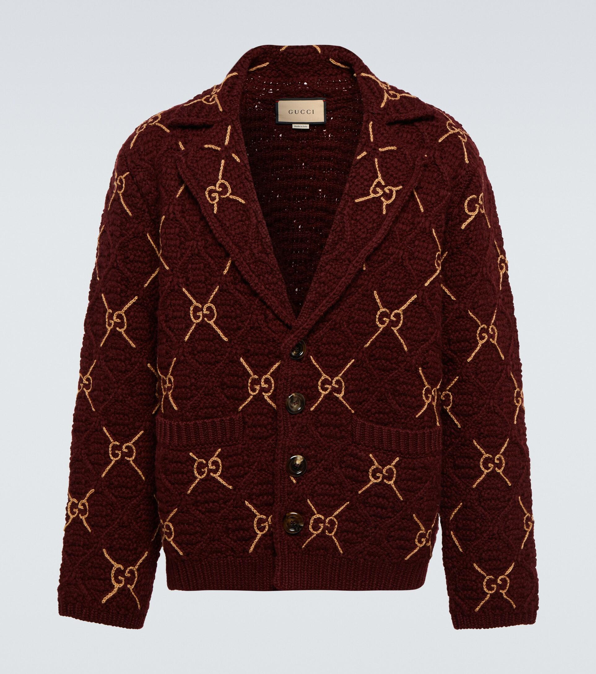 gucci red cardigan