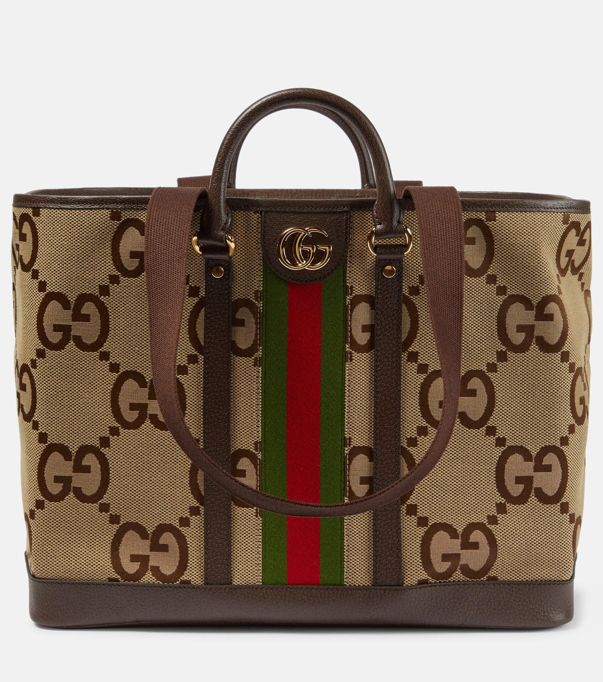 Mini Jumbo GG Canvas Tote in Brown - Gucci