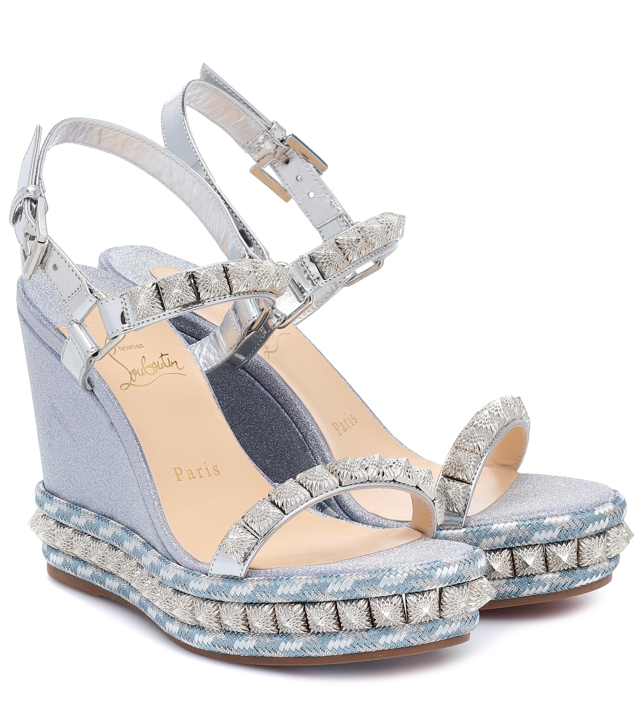 louboutin blue sandals