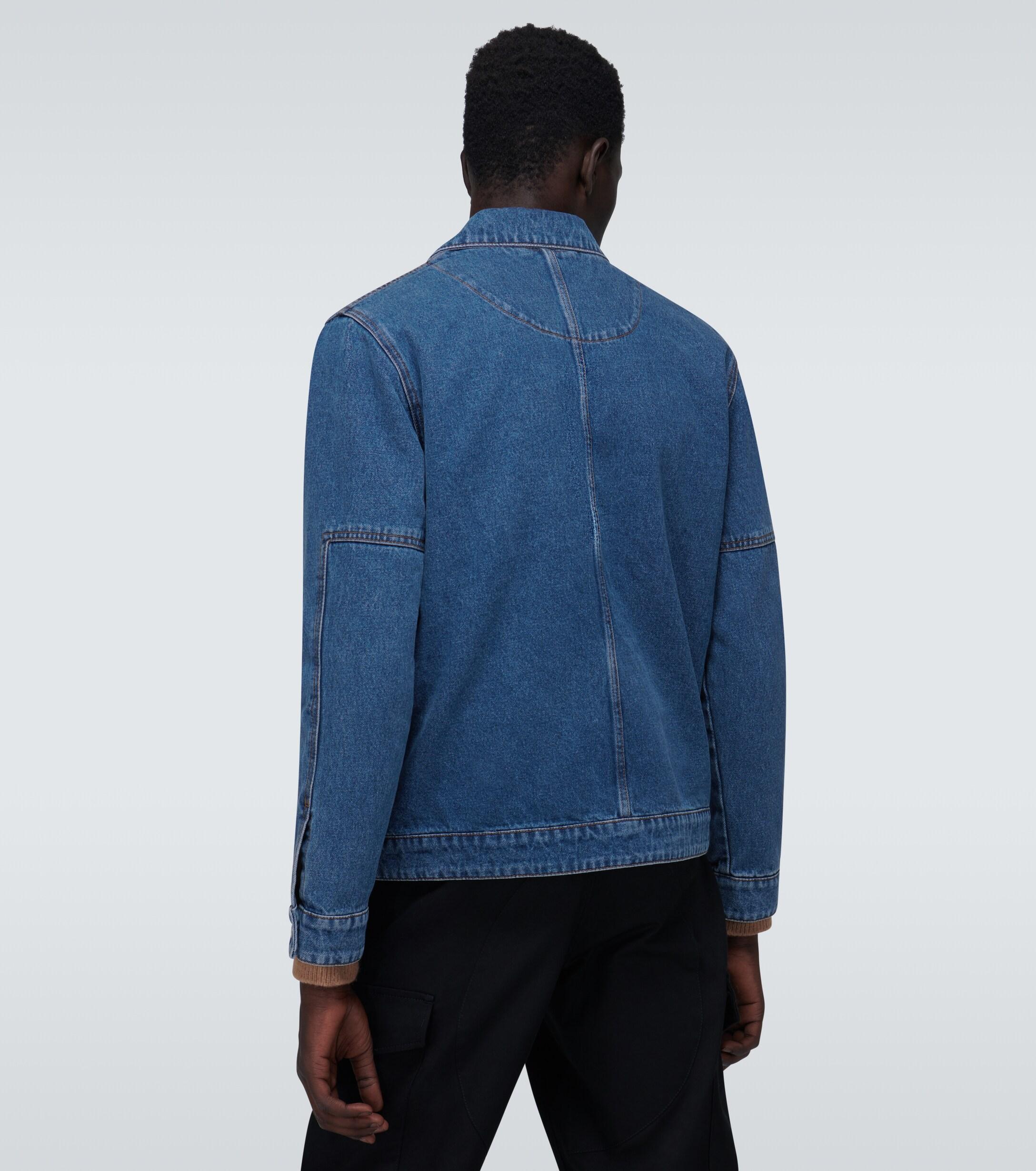 Nanushka Boxy-fit Denim Jacket in Blue for Men - Lyst