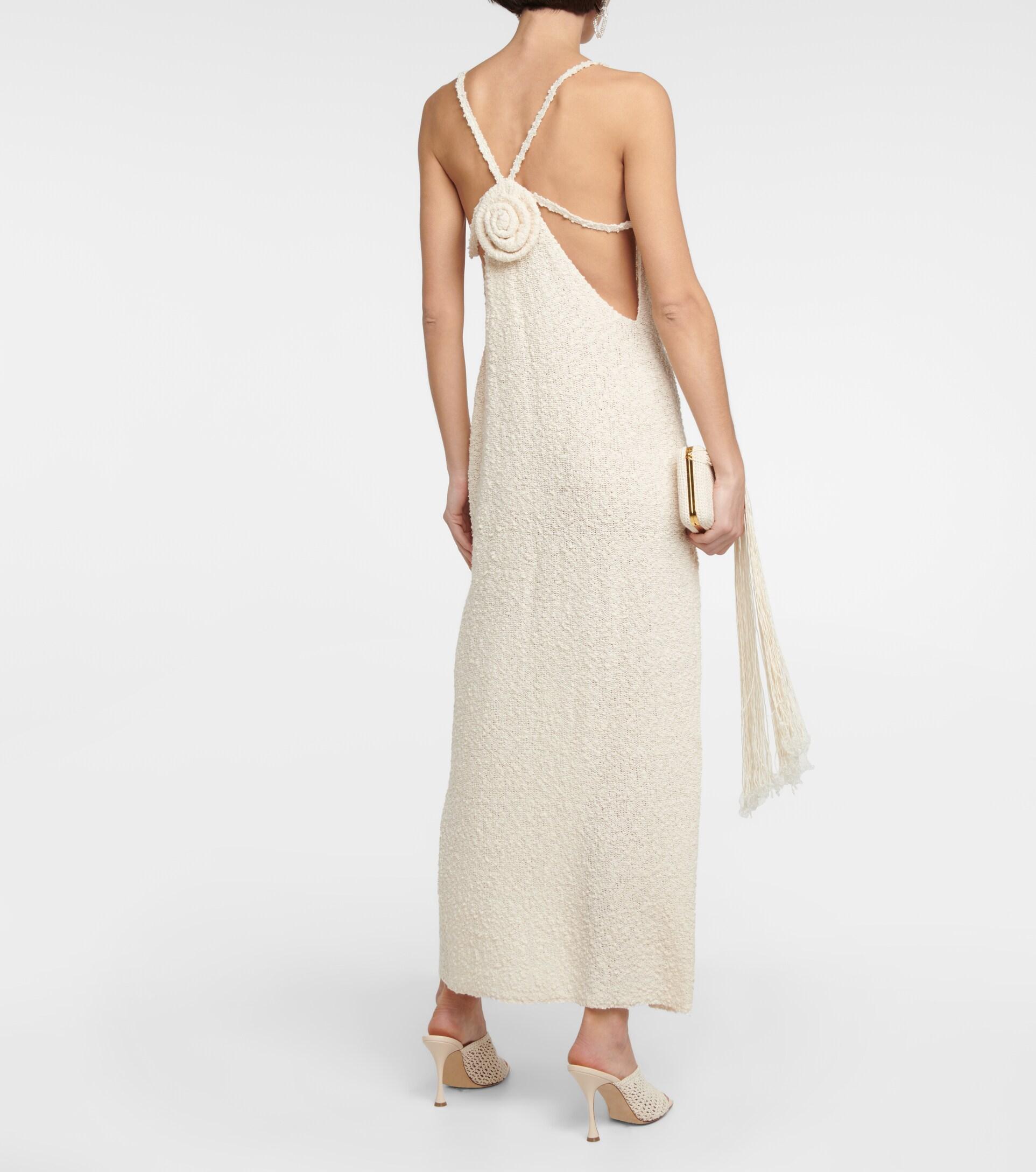 Magda Butrym Boucle Maxi Dress in White | Lyst