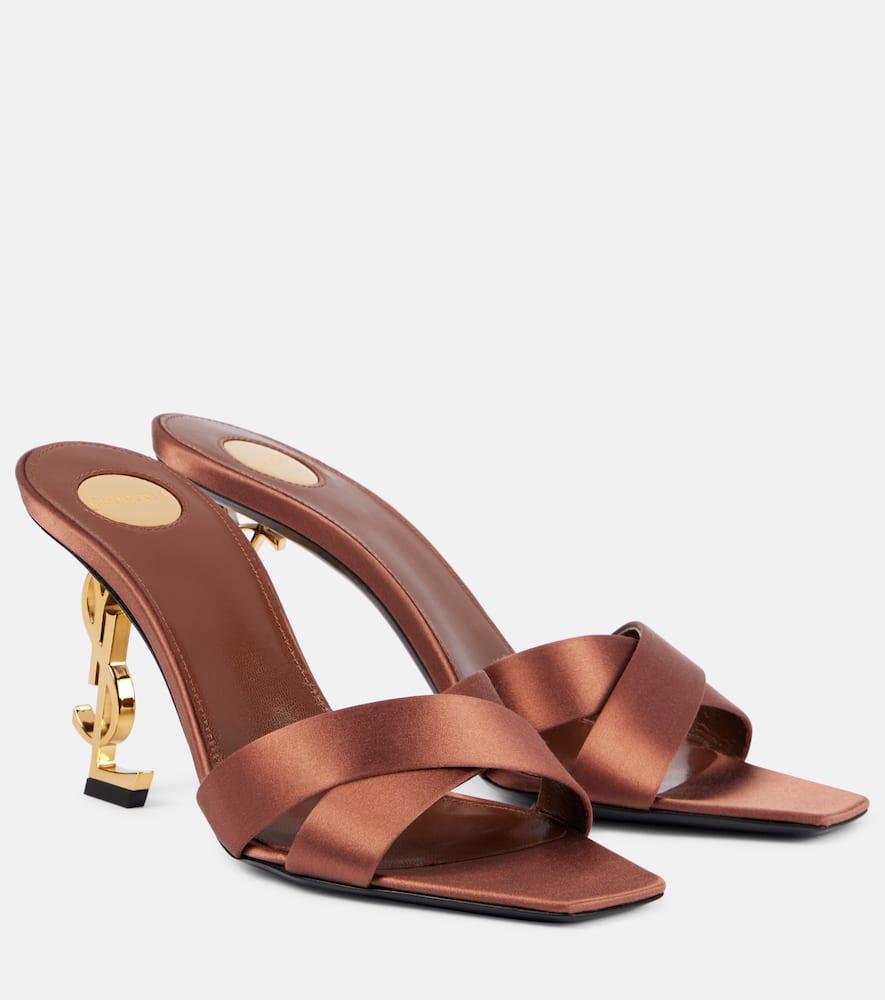 【Saint Laurent】OPYUM 85 SAN RASO R/LIGHT BRO◆8189319QAB1 Saint Laurent Opyum 85 San Raso R/Light Bro Sandal in Brown