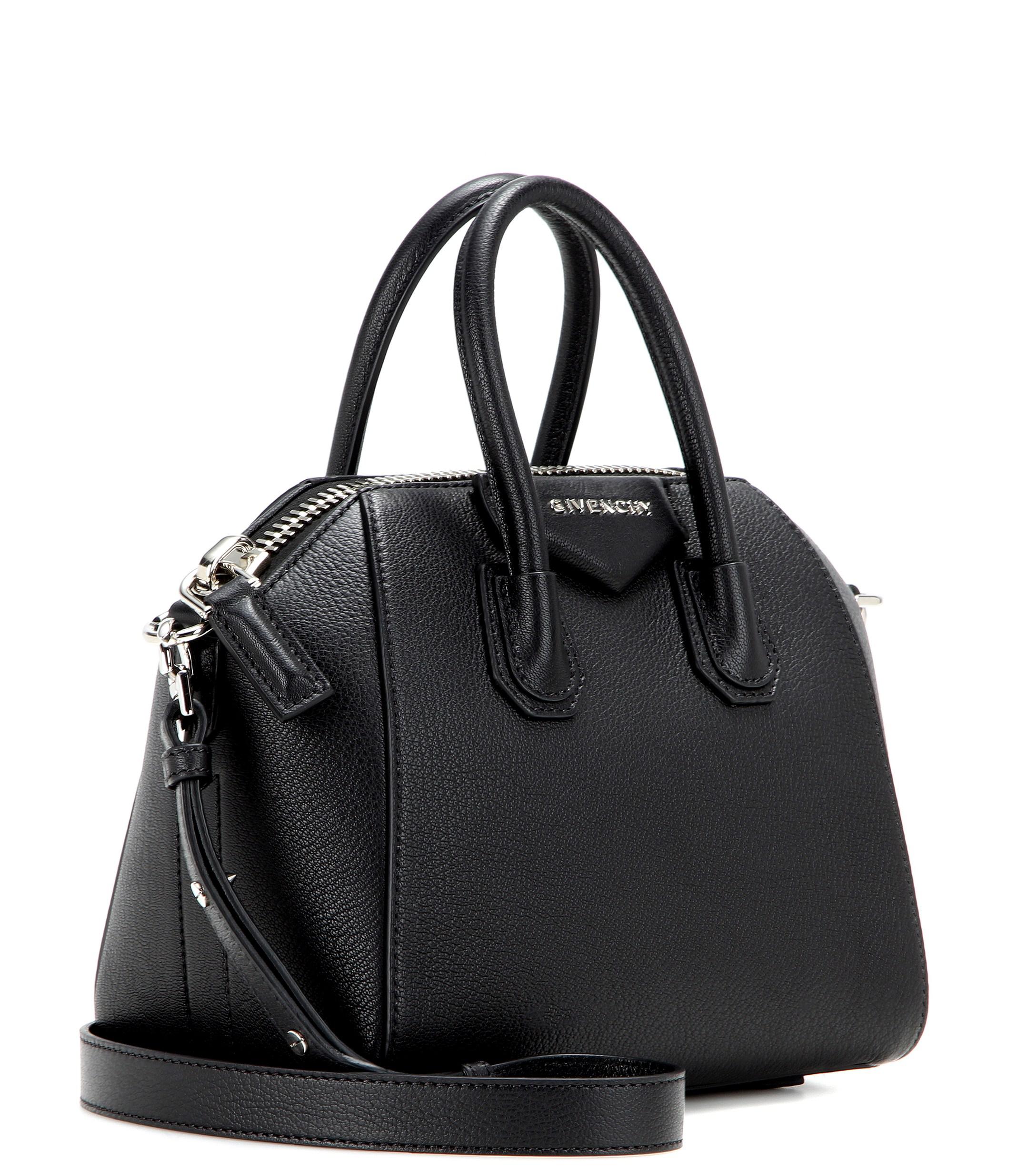 Givenchy Antigona Mini Leather Shoulder Bag in Black Lyst