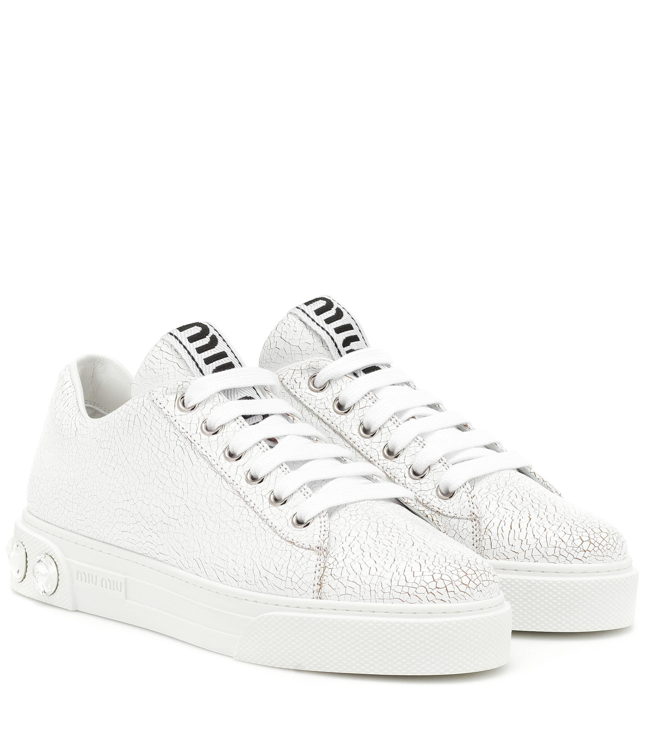 miu miu shearling sneakers