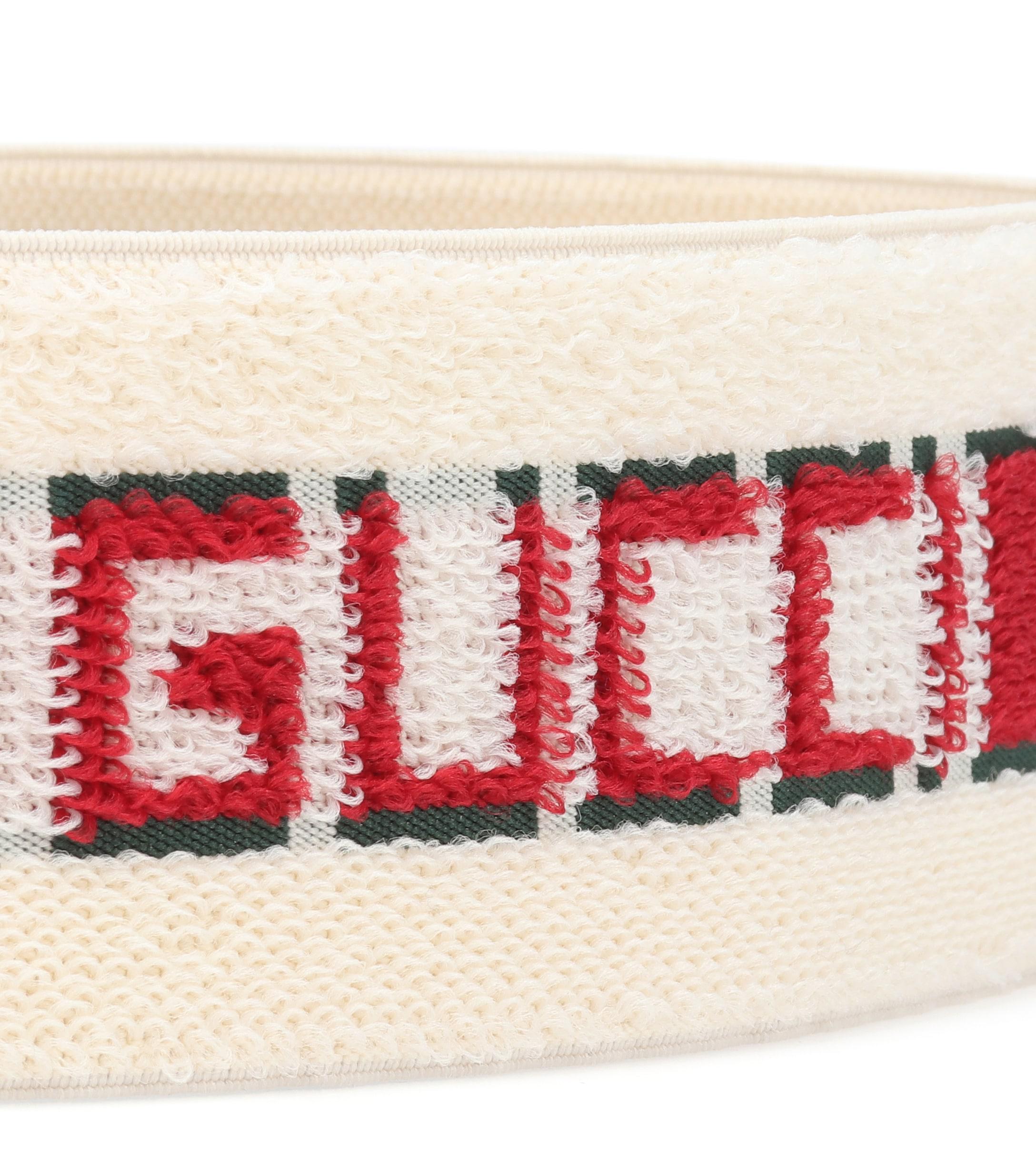 Gucci Synthetic Striped Headband in White Lyst