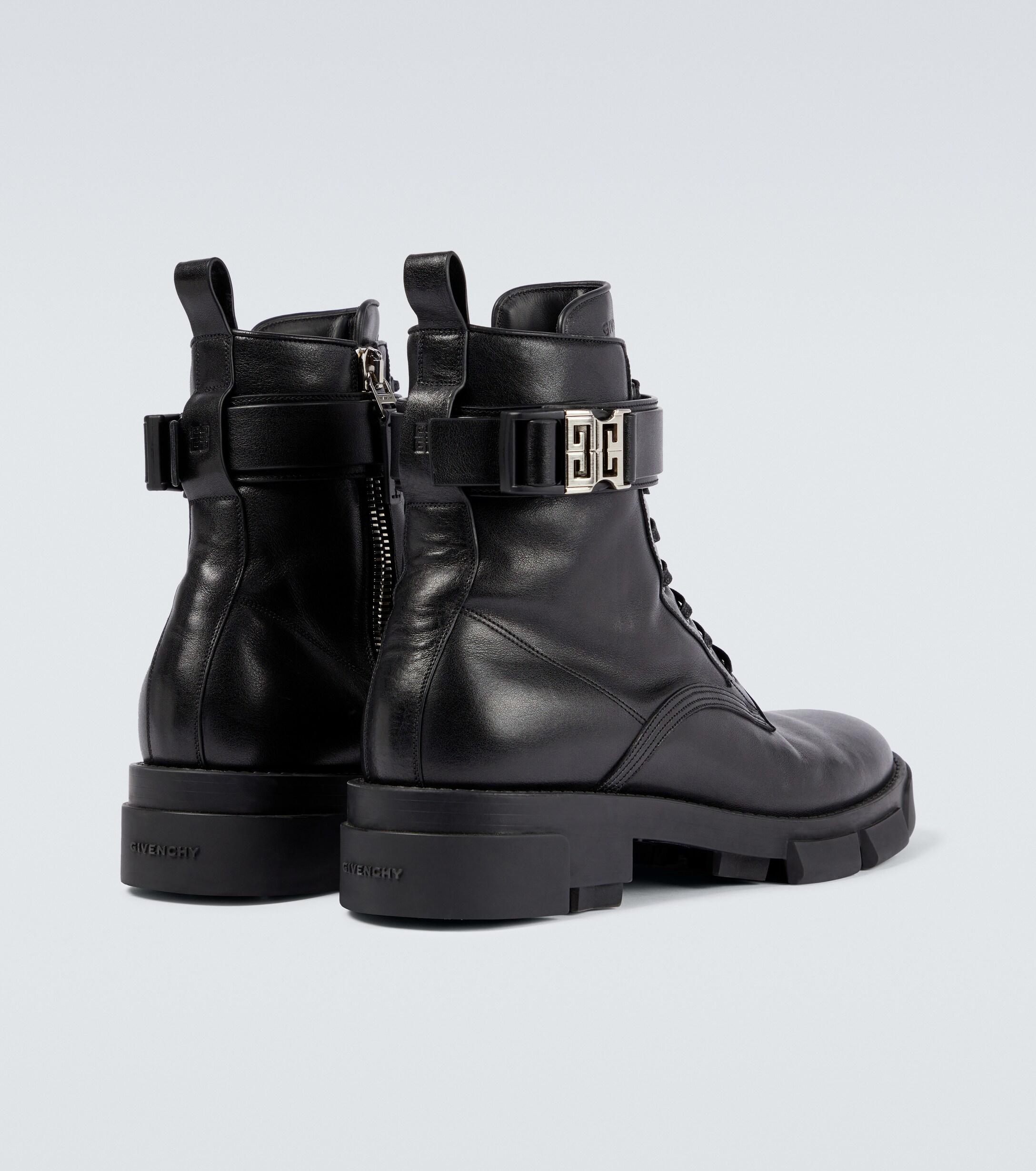 Givenchy Leather Terra Lace-up Combat Boots in Black for Men - Lyst