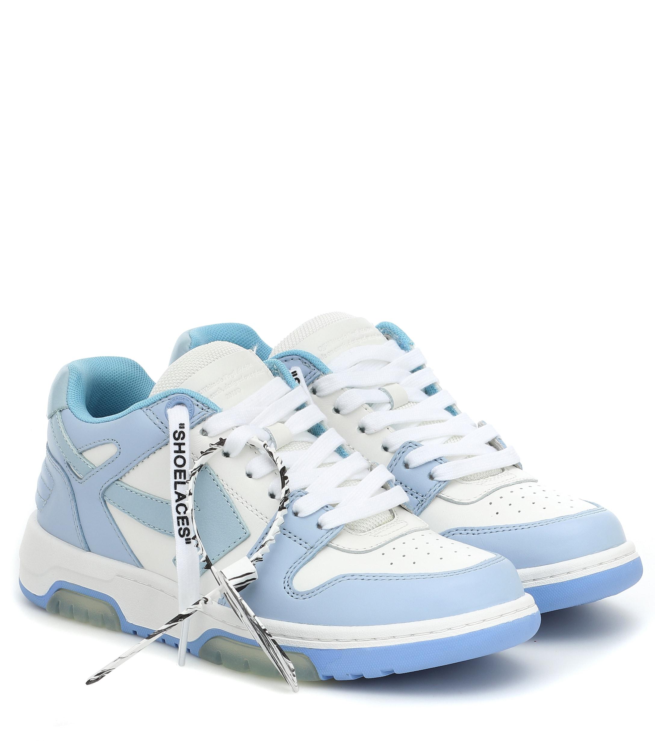 det er smukt modvirke Samler blade Off-White c/o Virgil Abloh Ooo Out Of Office Leather Sneakers in Blue | Lyst