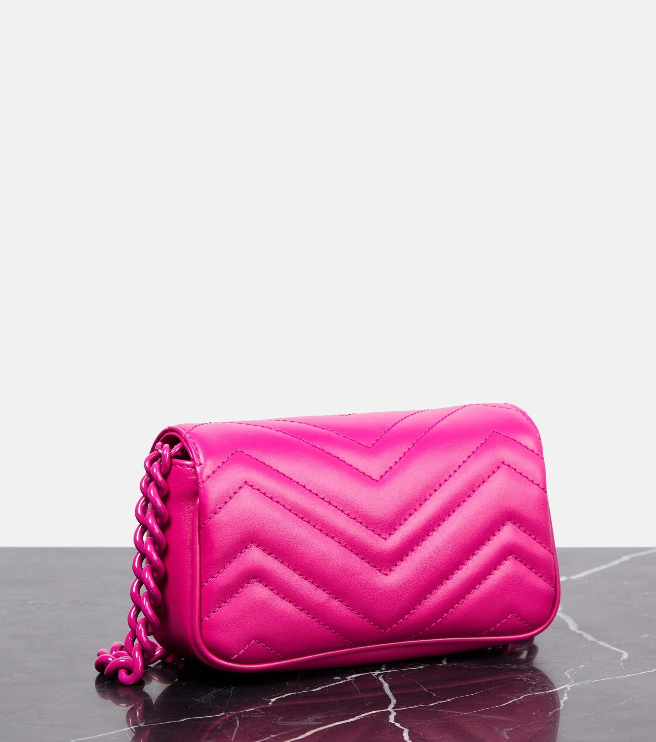 Gucci Calfskin Gucci Fanny Pack Pink Gucci Pre-Owned GG Marmont