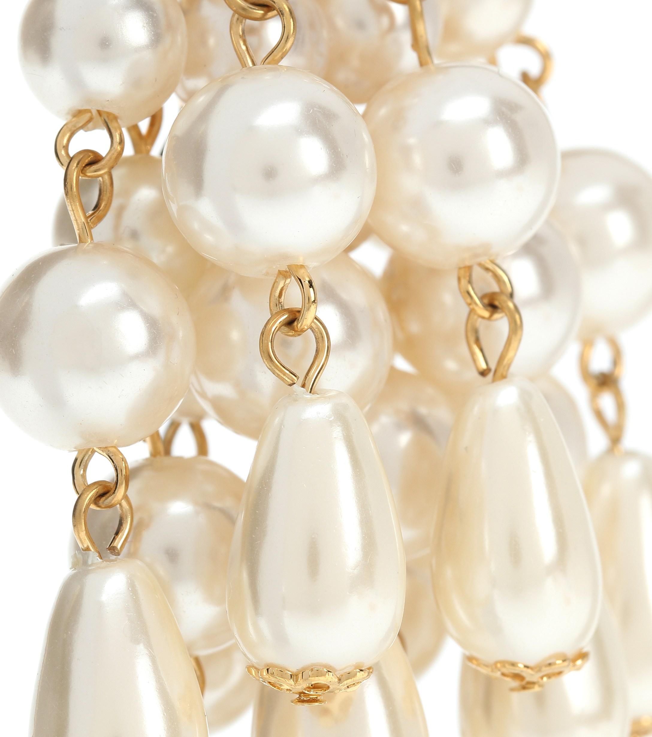 Lele Sadoughi Pearl Cluster Earrings in White - Lyst
