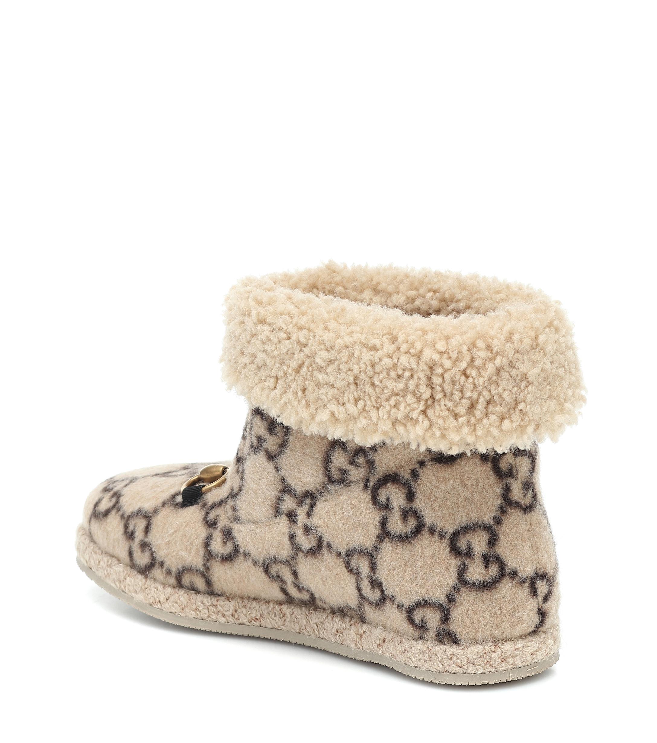 gg wool ankle boot black