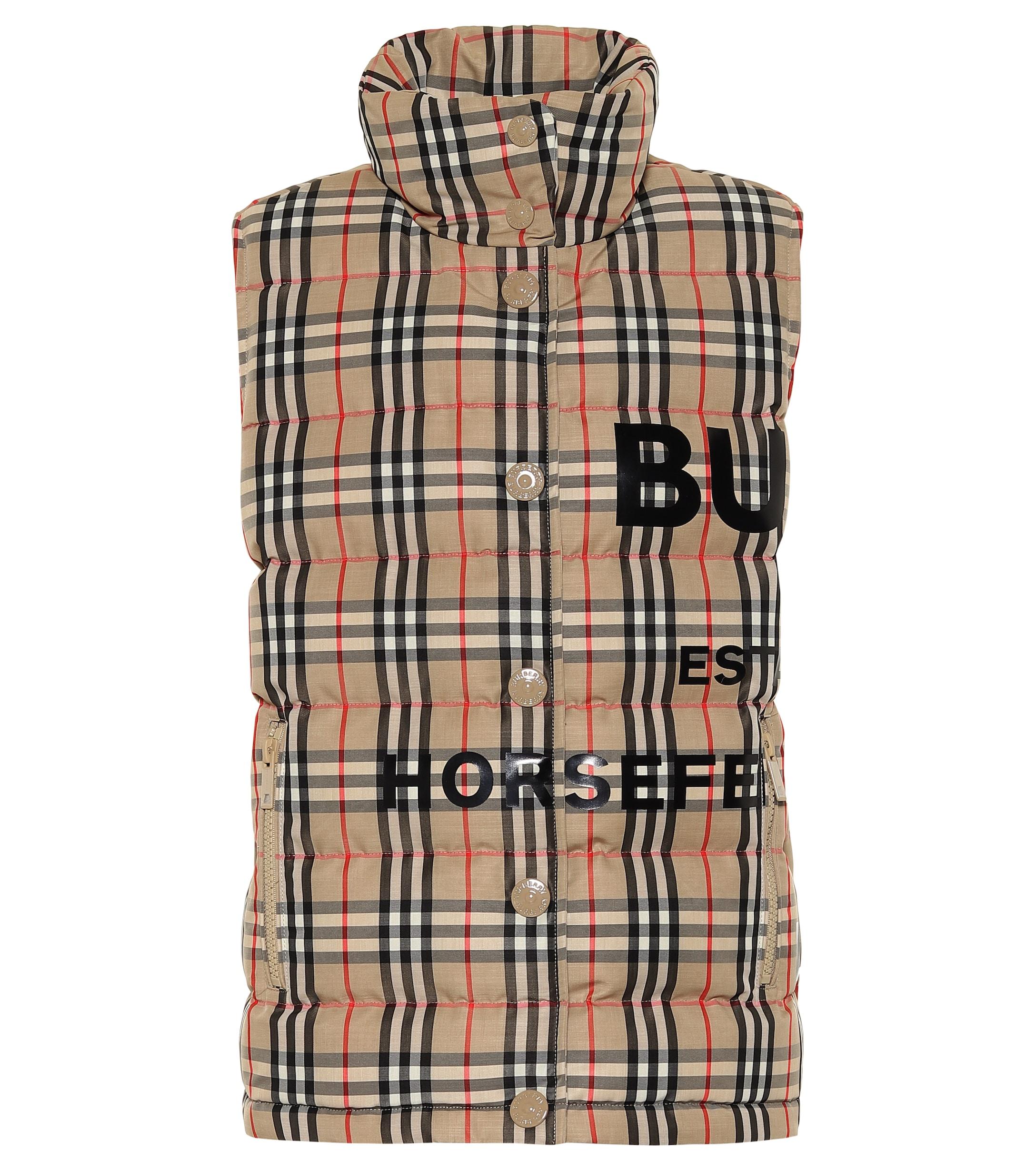Burberry Horseferry Print Vintage Check Puffer Gilet | Lyst