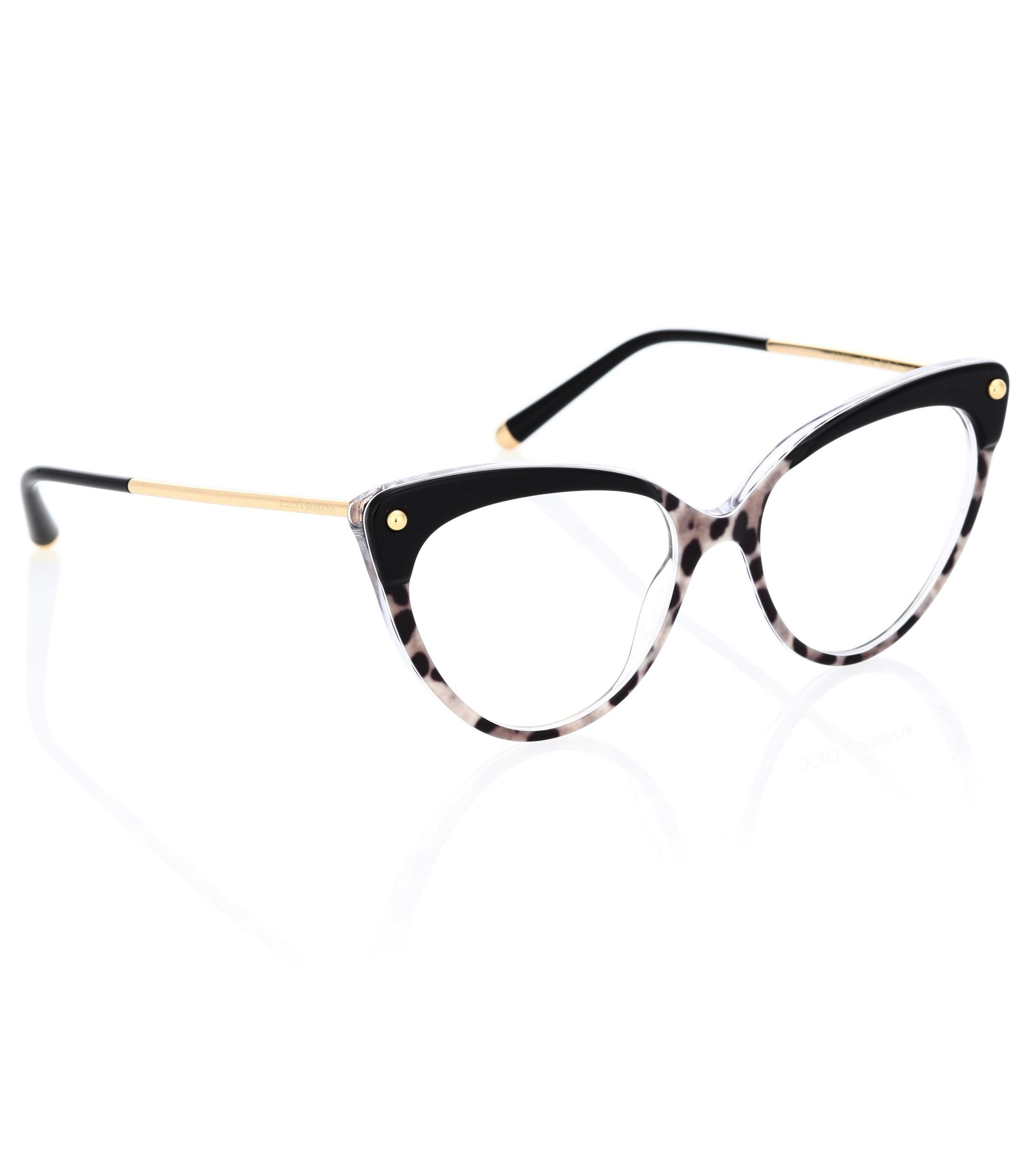 Dolce & Gabbana Cat-eye Glasses in Black | Lyst