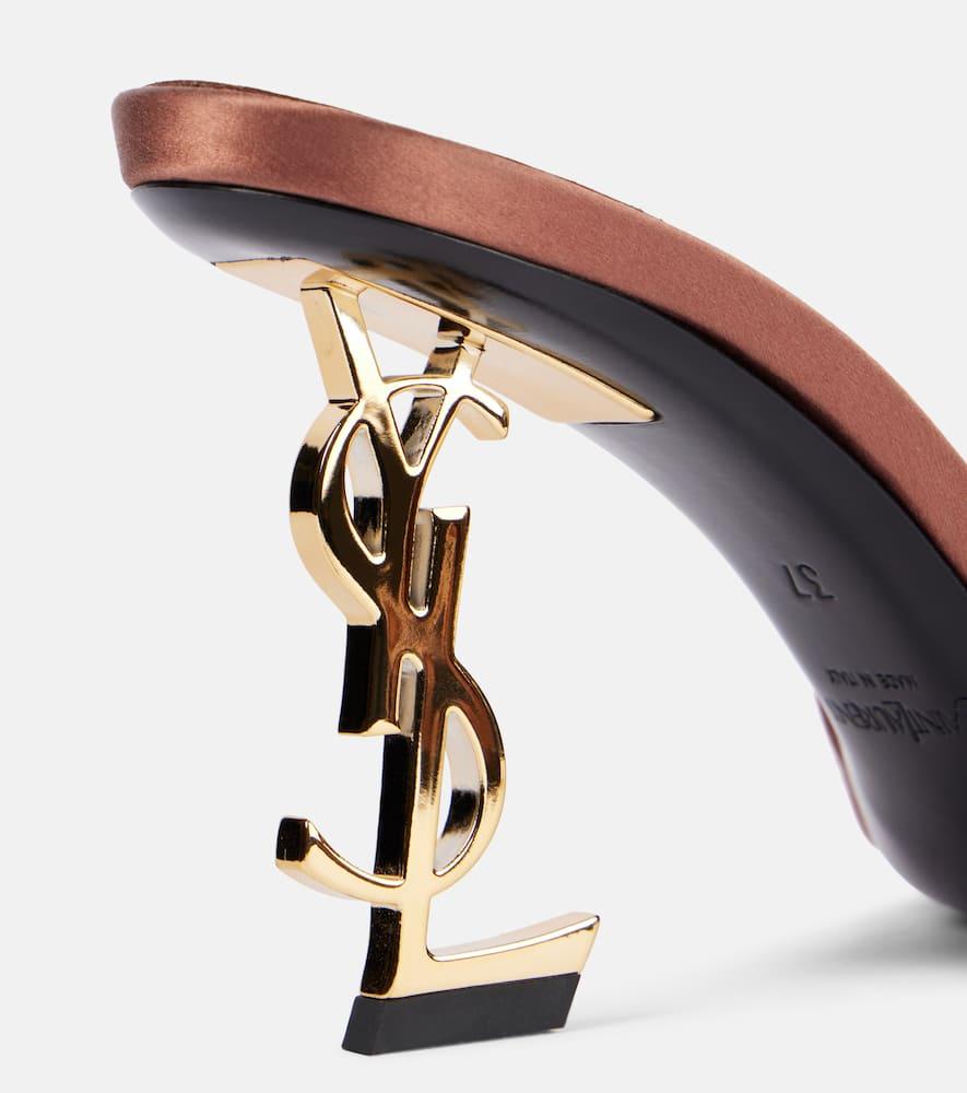 Saint Laurent Opyum 85 San Raso R/Light Bro Sandal in Brown