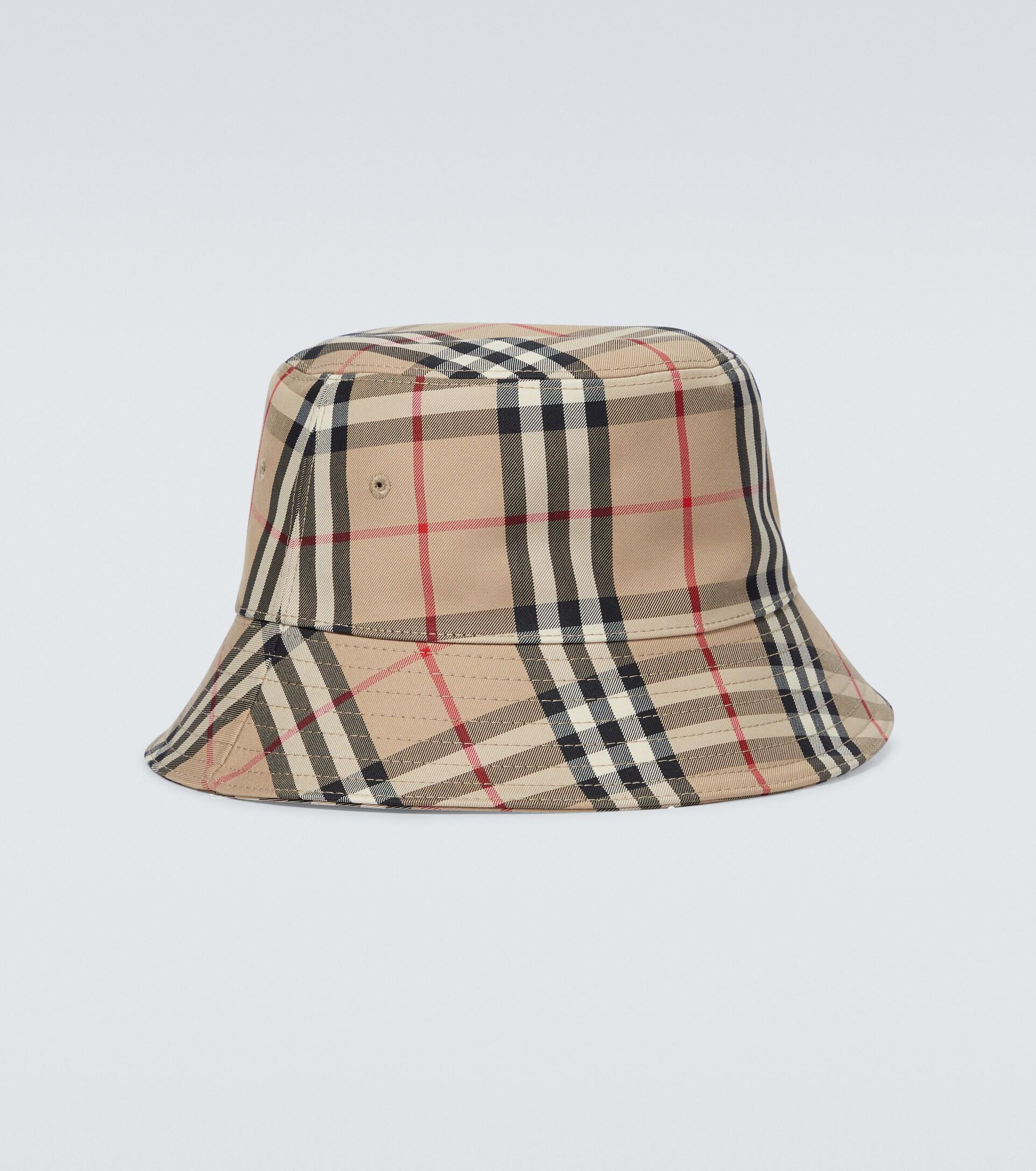 Burberry Vintage Check Bucket Hat in Natural for Men | Lyst