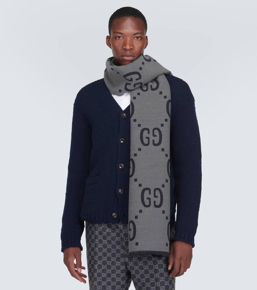 Gucci wool sales and silk scarf