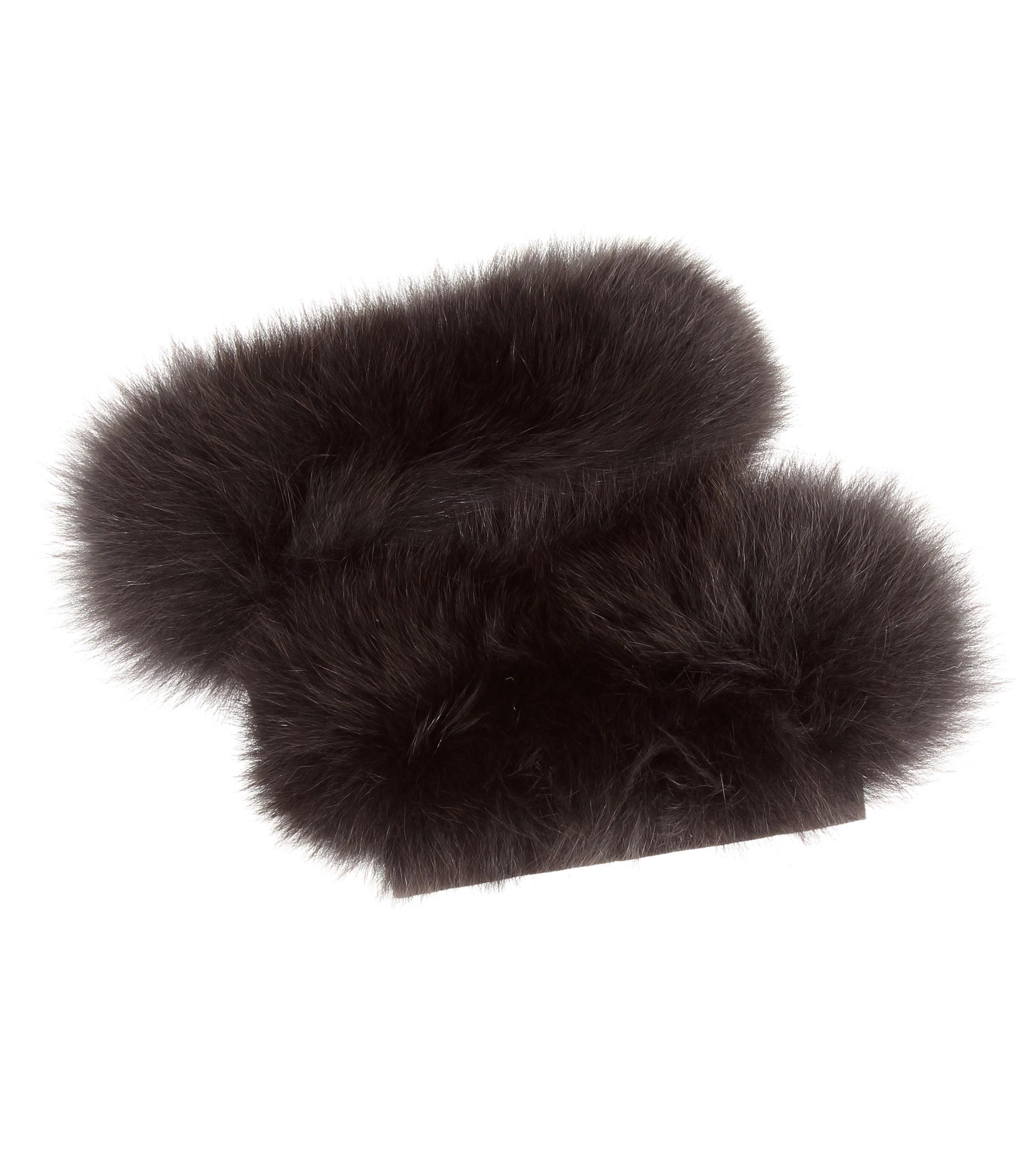 Max Mara Susanna Fur Cuffs in Black - Lyst