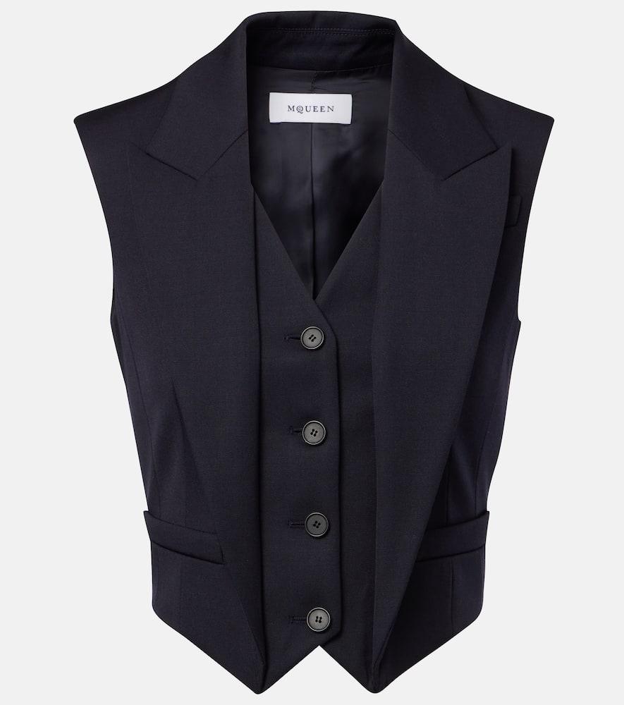 パンツ ALEXANDER MCQUEEN Women Vests 705526QJAAC1000 Black Black Leather vest Alexander McQueen - Vitkac AS