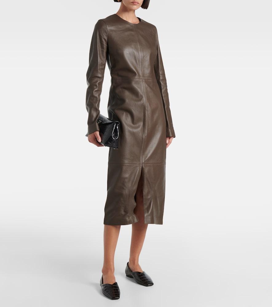 toteme leather dress Leather dress black TOTEME