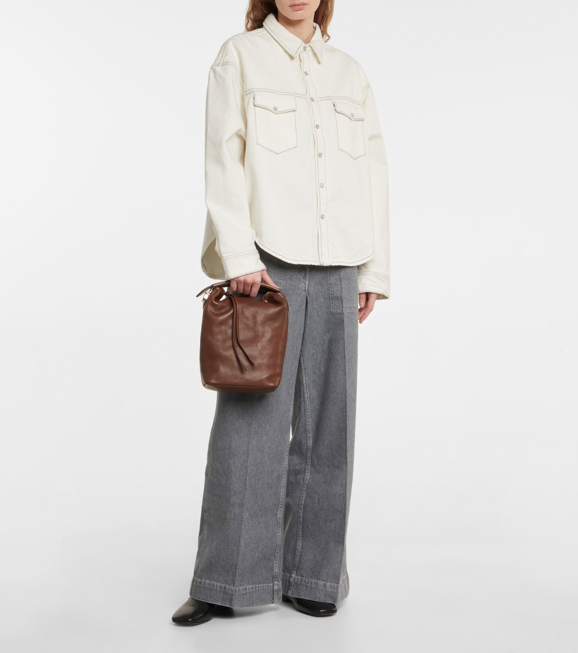 Lemaire Case Leather Shoulder Bag in Brown | Lyst