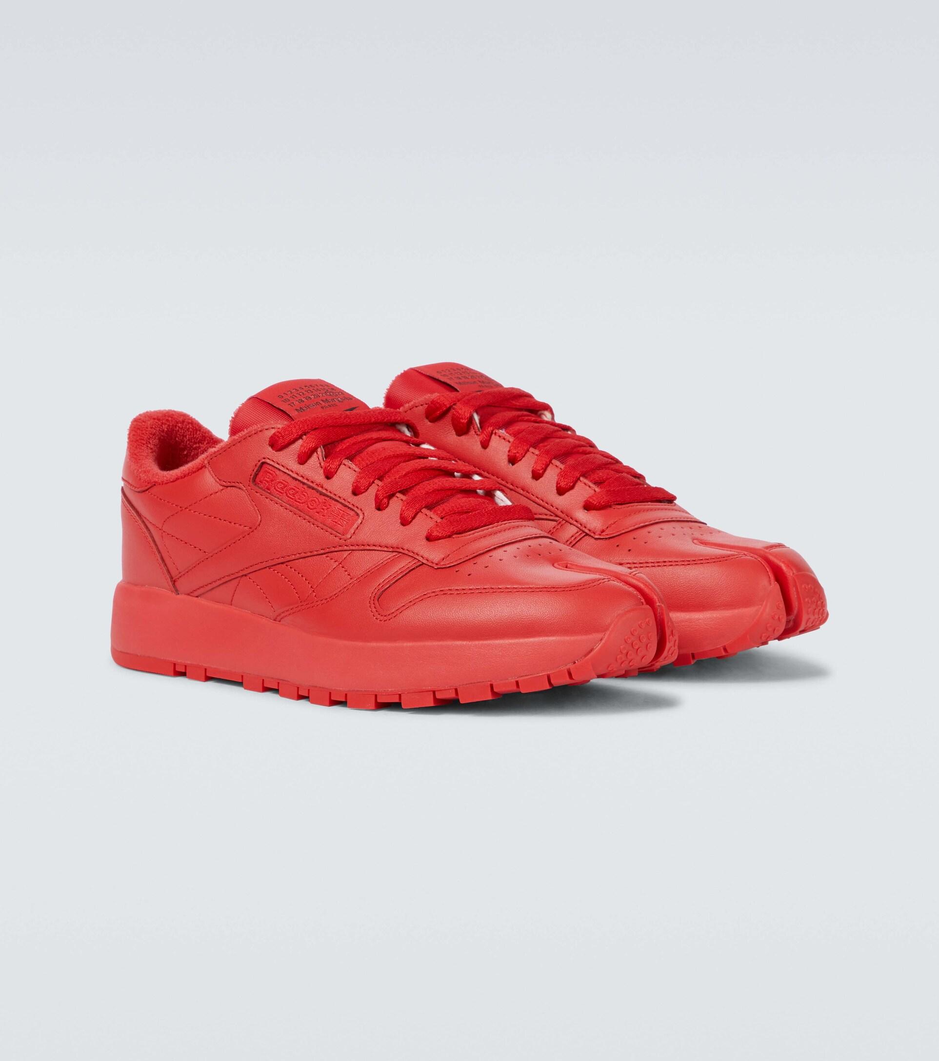 Maison Margiela X Reebok Project 0 Classic Leather Tabi Sneakers in Red for  Men | Lyst