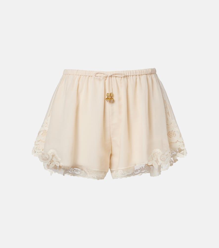 Zimmermann Awaken Lace-Trimmed Cotton And Silk Shorts in Natural