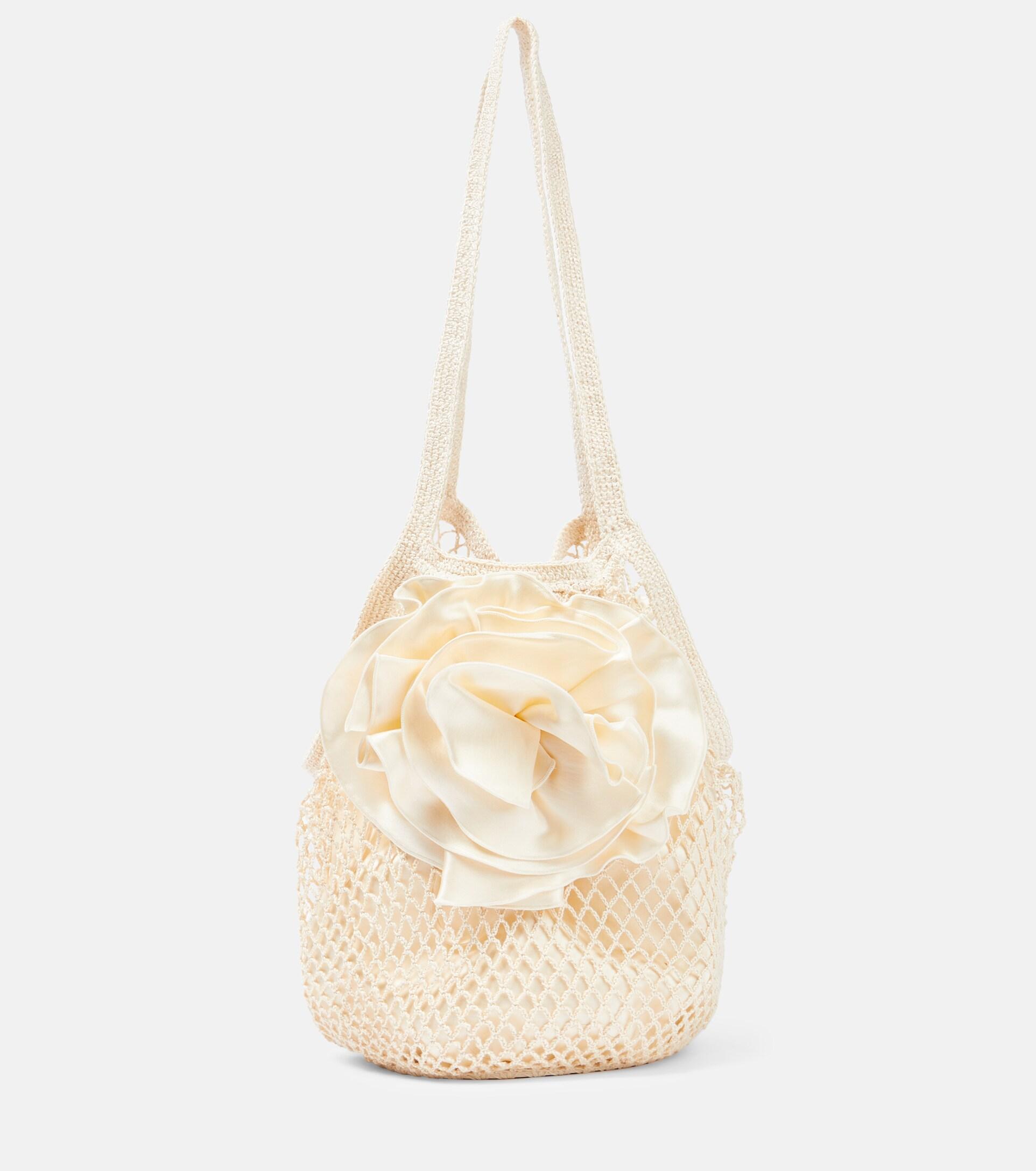 Magda Butrym Devana Medium Crochet Tote Bag in White | Lyst