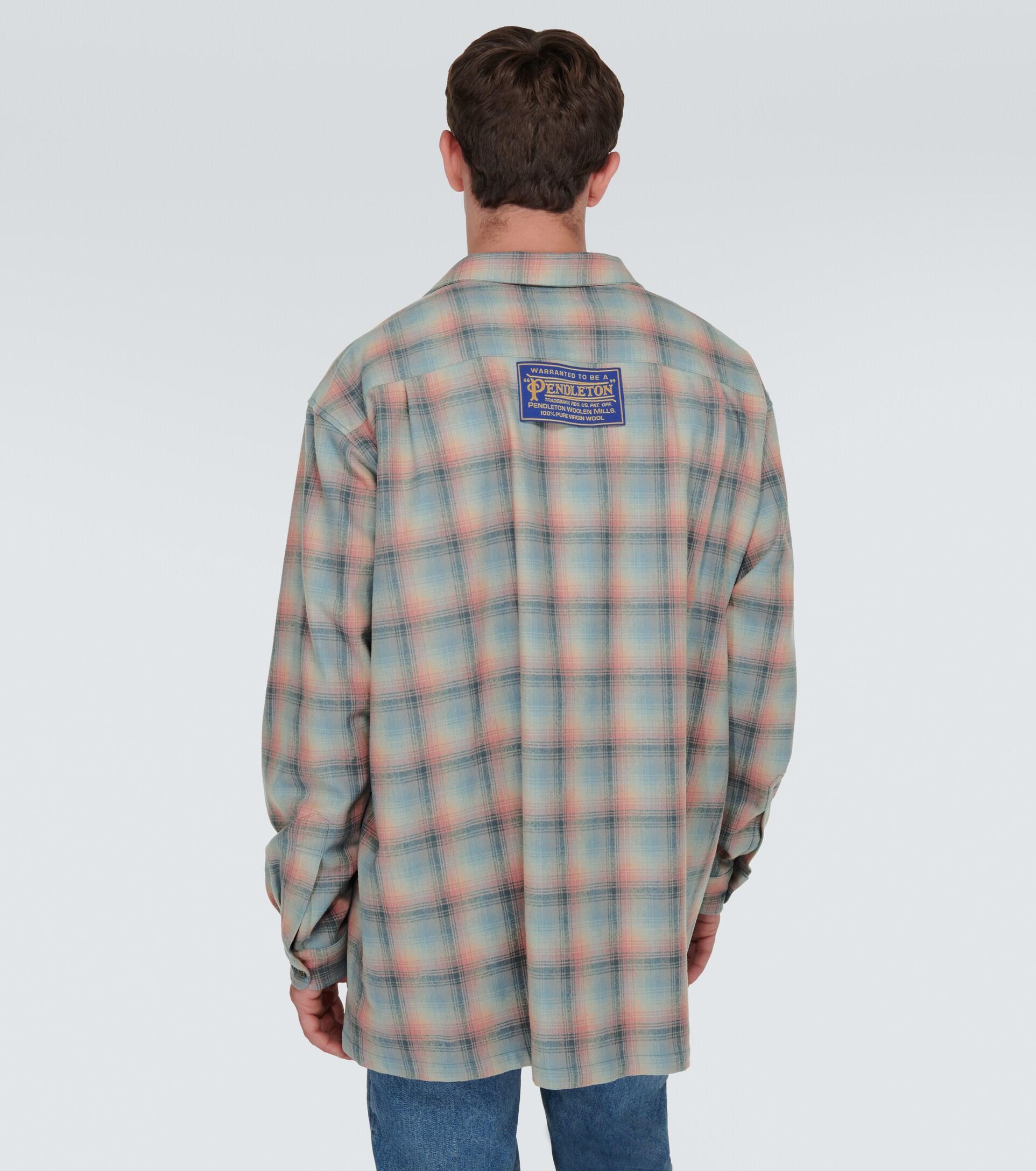 Maison Margiela check-print wool shirt - Multicolour