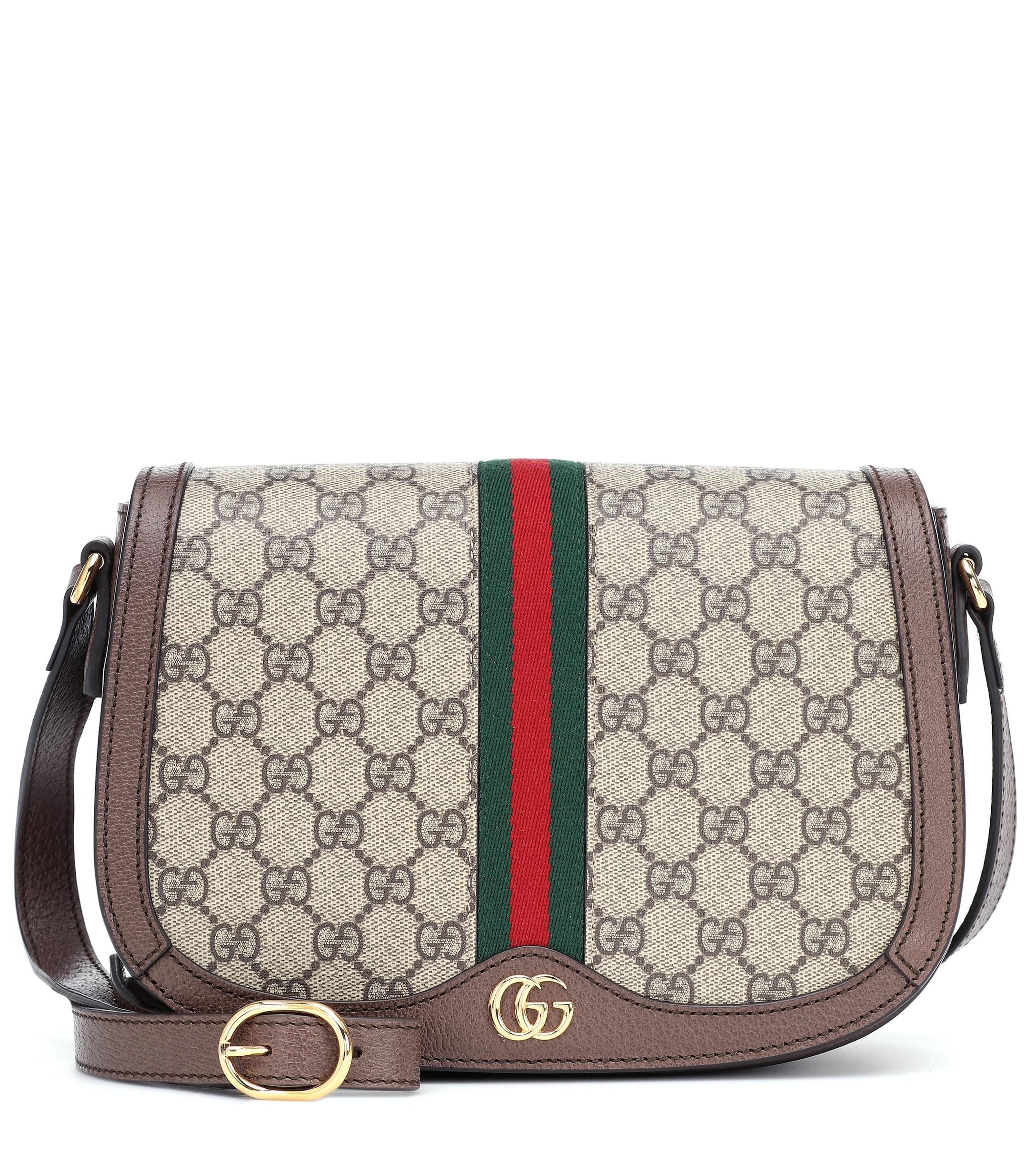 Gucci Leather Ophidia GG Small Shoulder Bag - Lyst