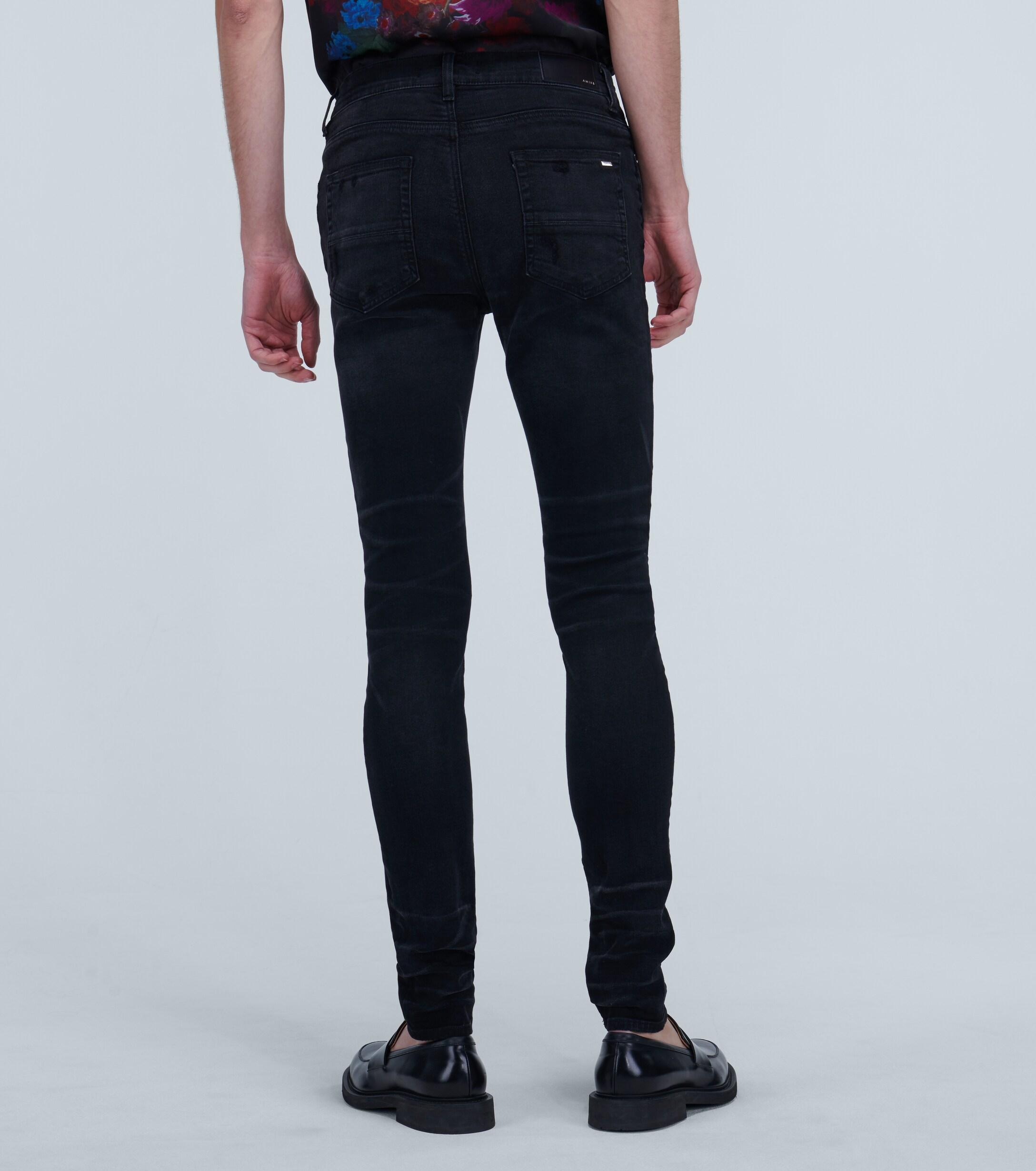 Amiri Denim Stack Jeans in Black for Men - Lyst