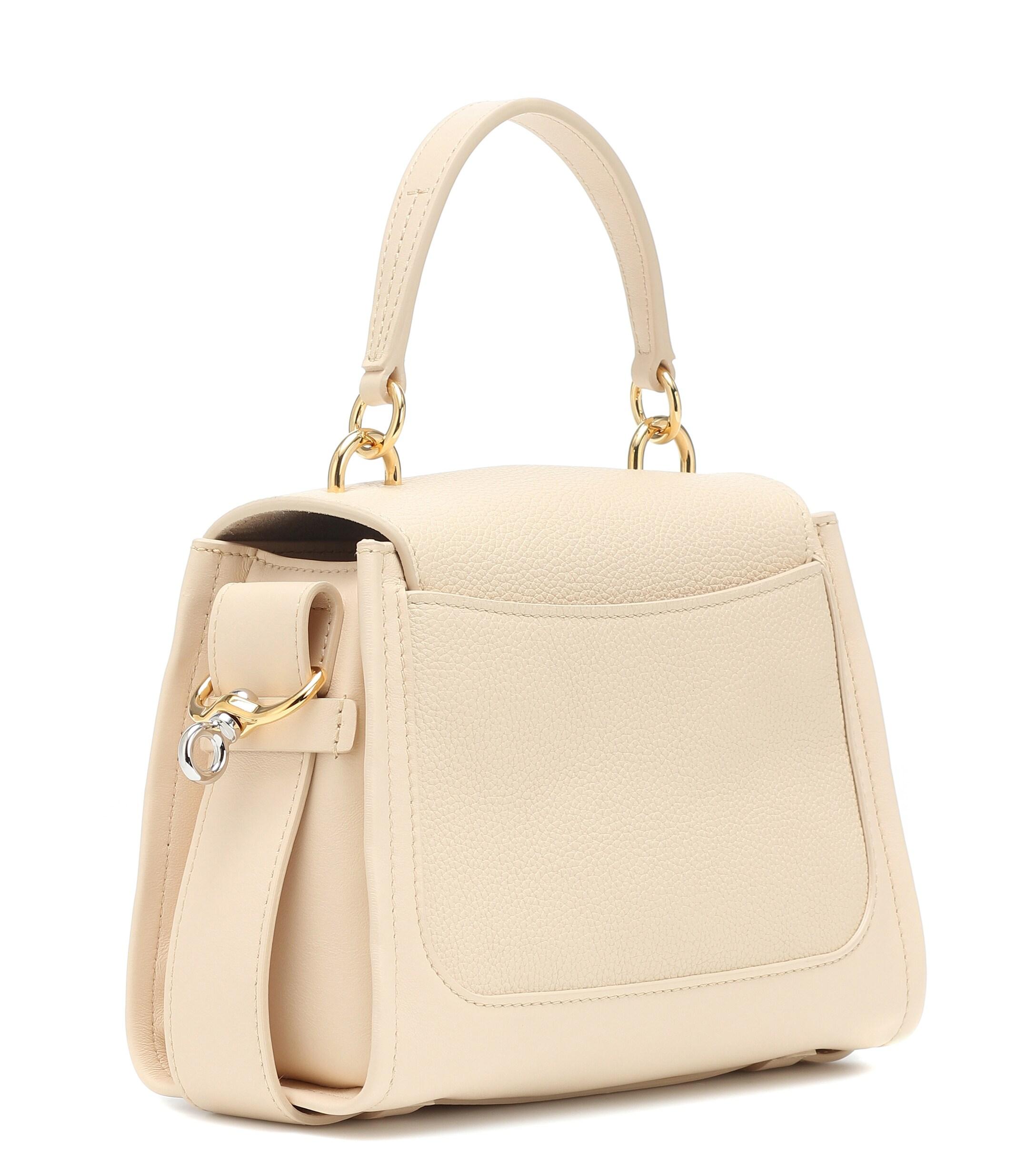 Chloé Tess Day Small Leather Shoulder Bag in Beige (Natural) - Lyst