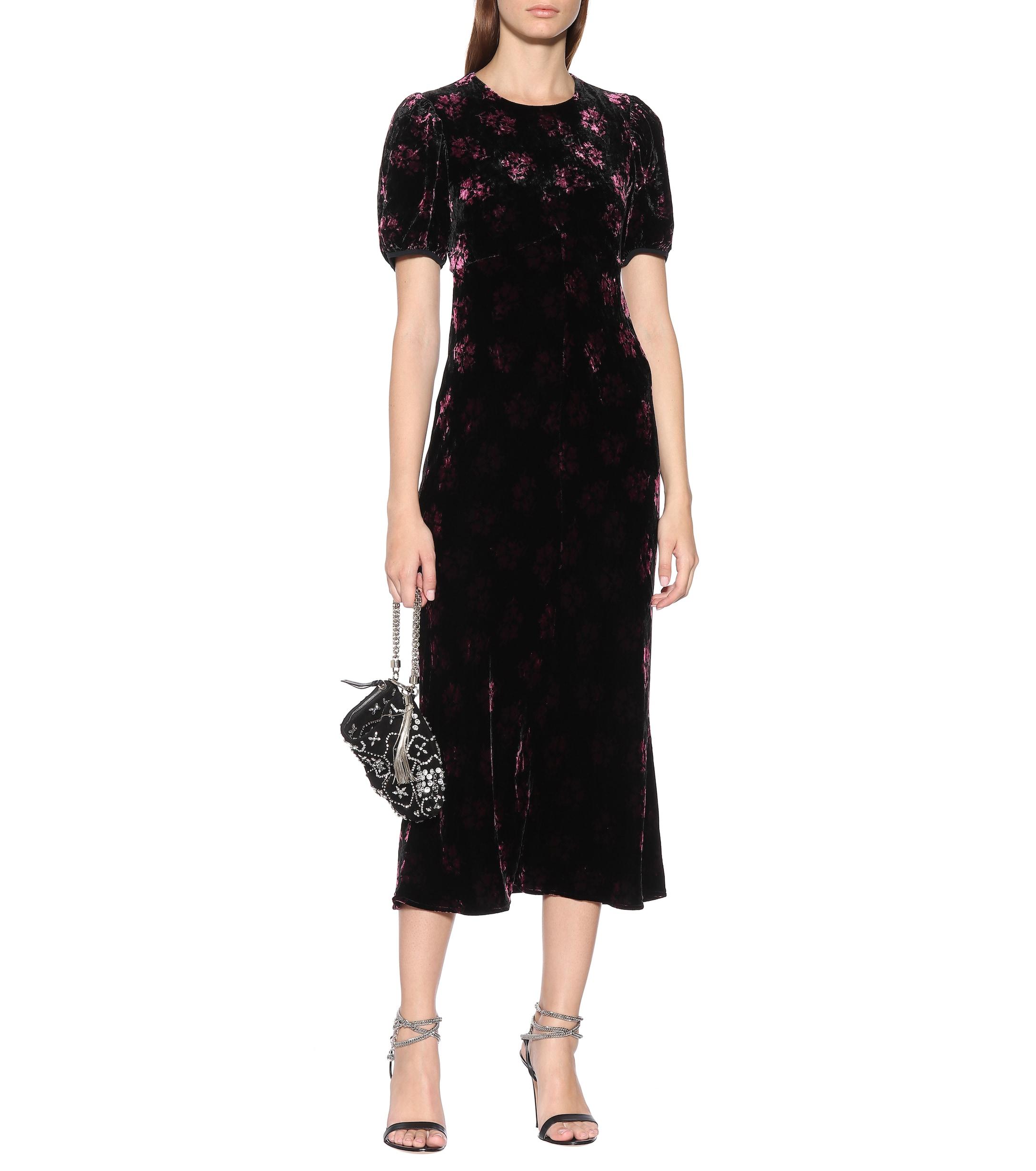 RIXO London Daisy Velvet Floral Maxi Dress in Black - Save 70% - Lyst