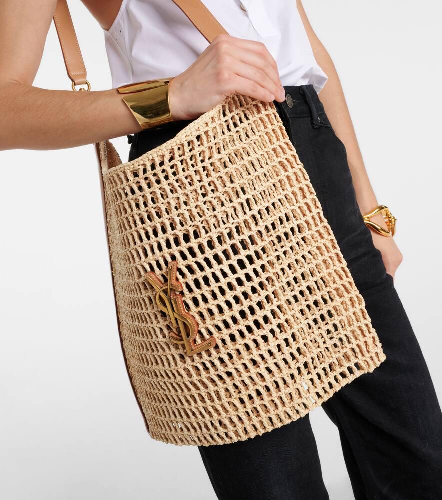 Saint Laurent Oxalis Crochet Raffia Shoulder Bag in Natural Lyst