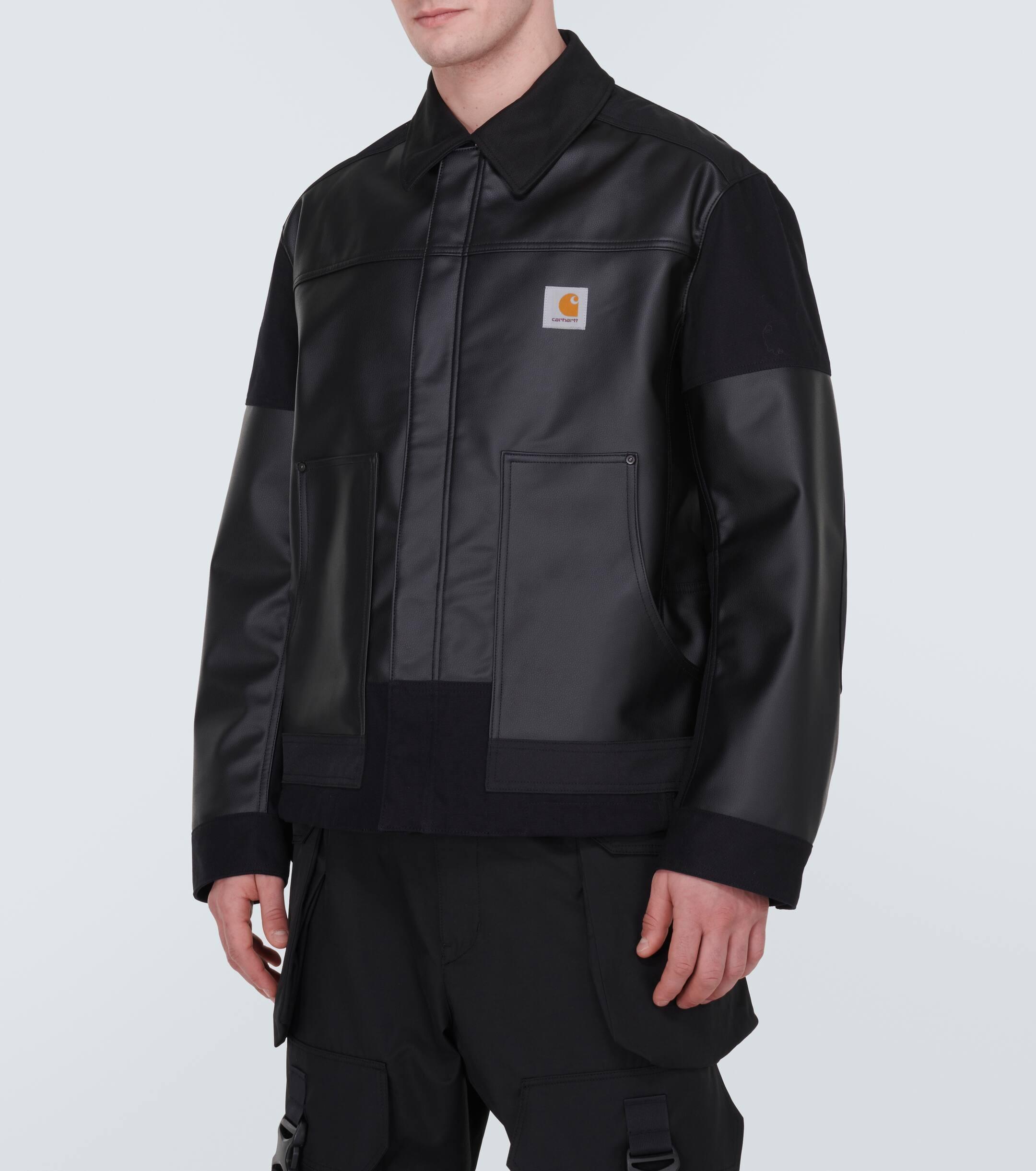 Junya Watanabe X Carhartt Faux Leather Jacket in Black for Men