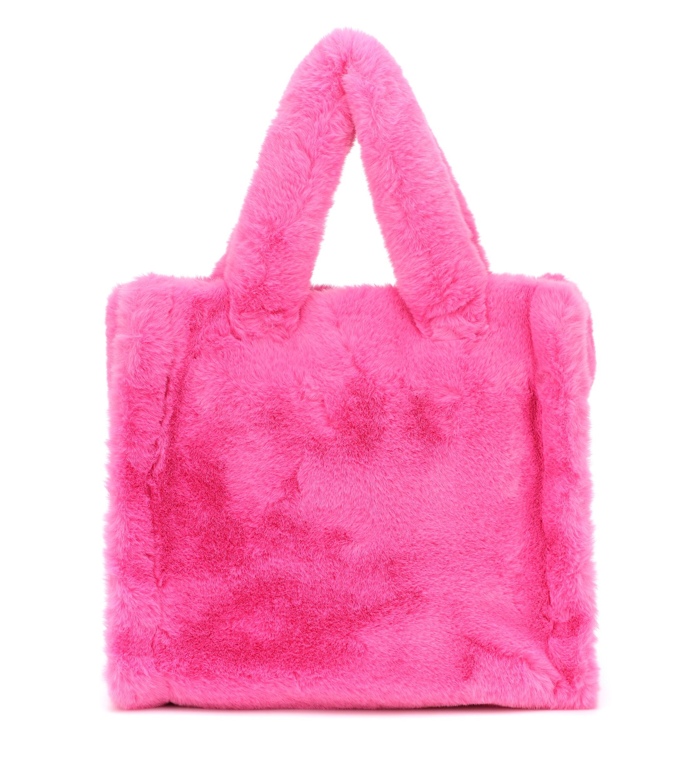 Stand Studio Lolita Faux Fur Tote in Pink | Lyst