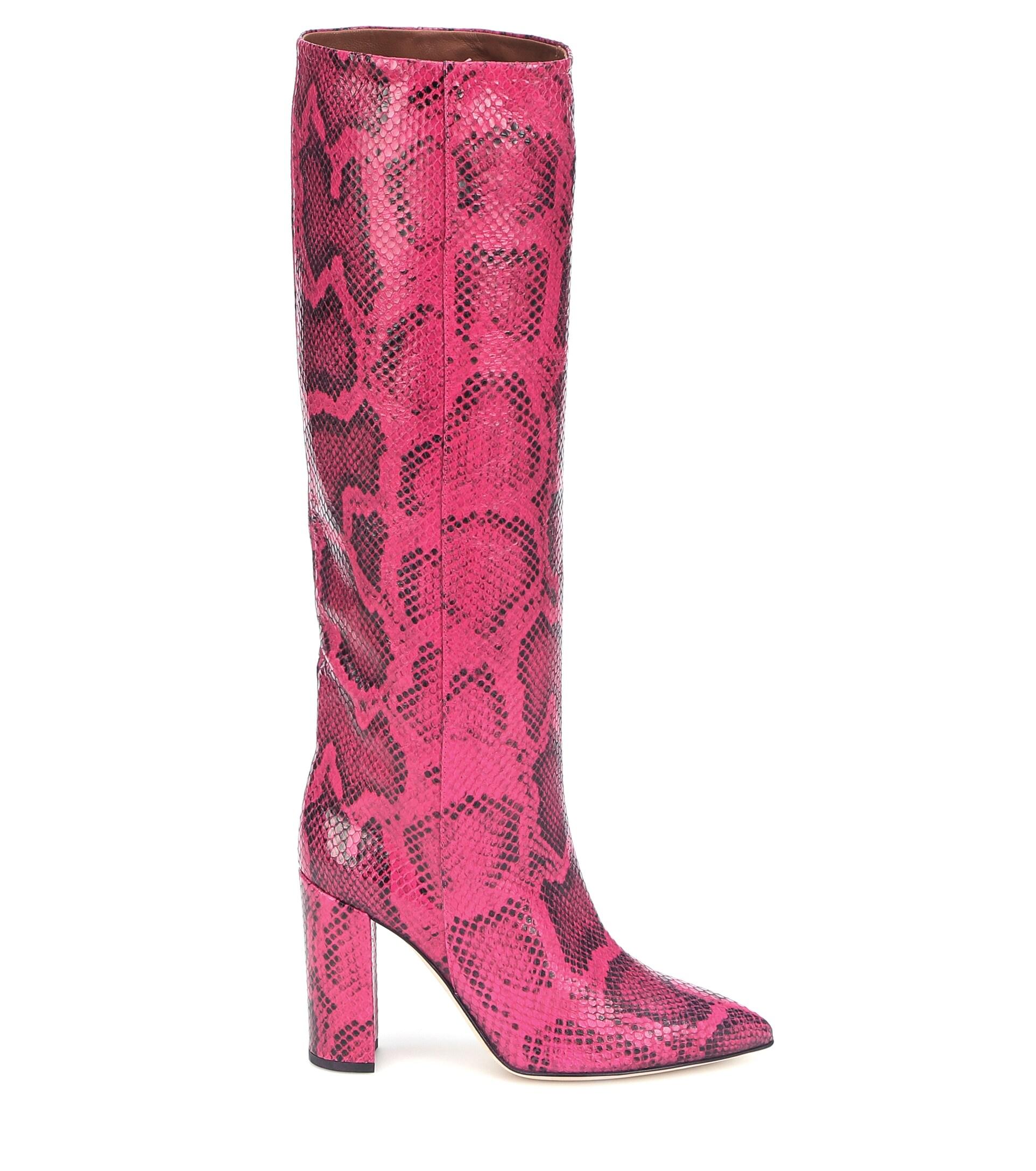 Paris Texas Snake-effect Leather Knee 