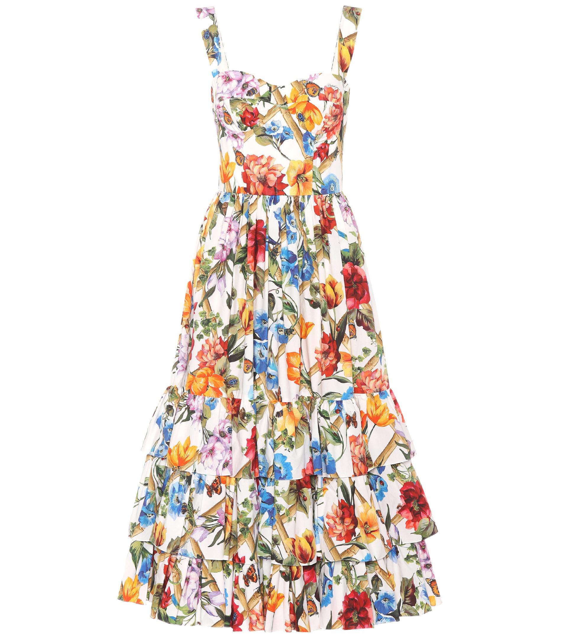 cotton floral midi dress