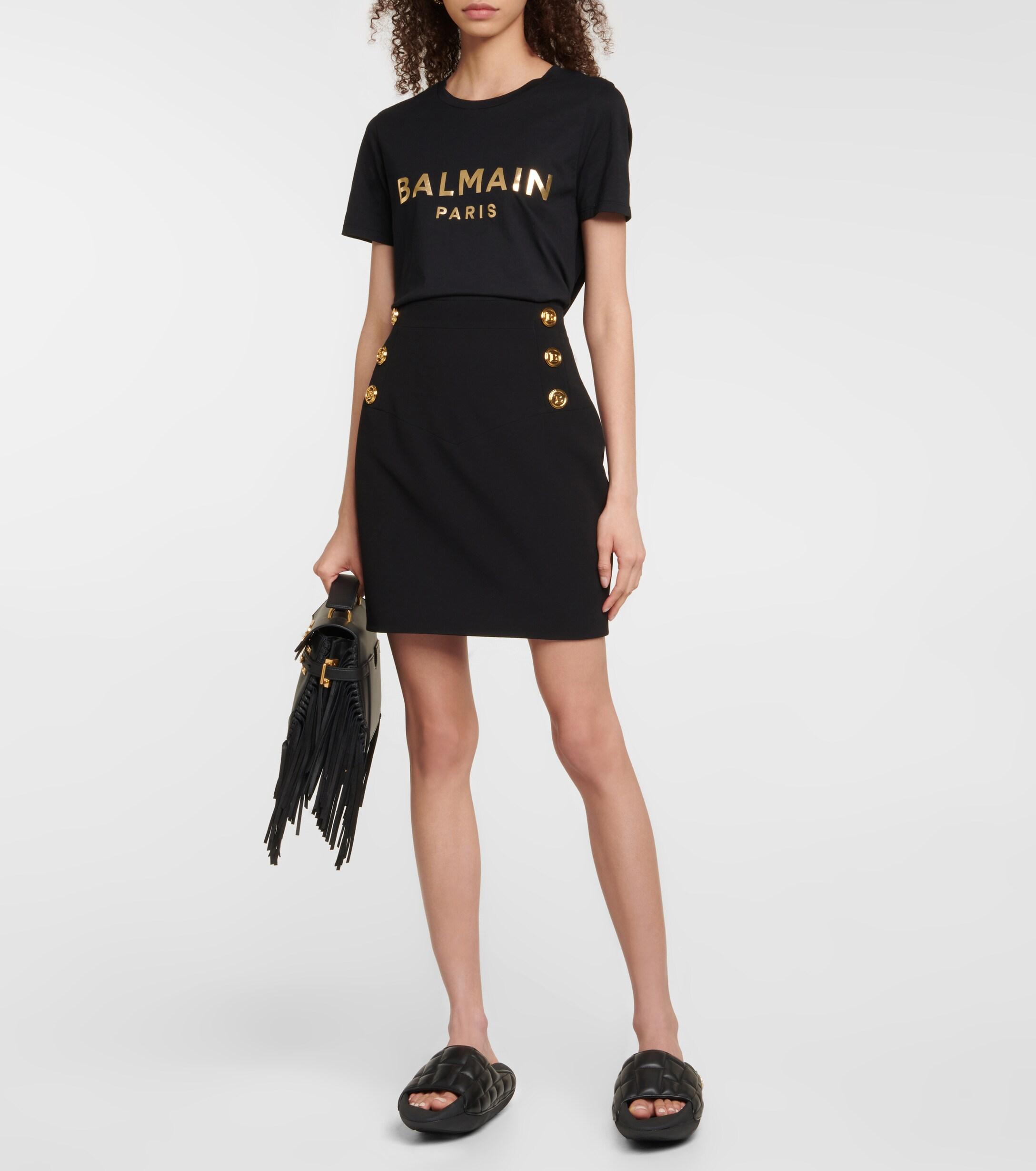 Balmain B-it Leather Platform Sandals in Black | Lyst