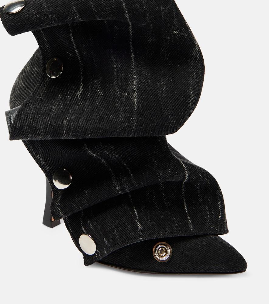 Y. Project Snap Denim Knee-High Boots in Black | Lyst