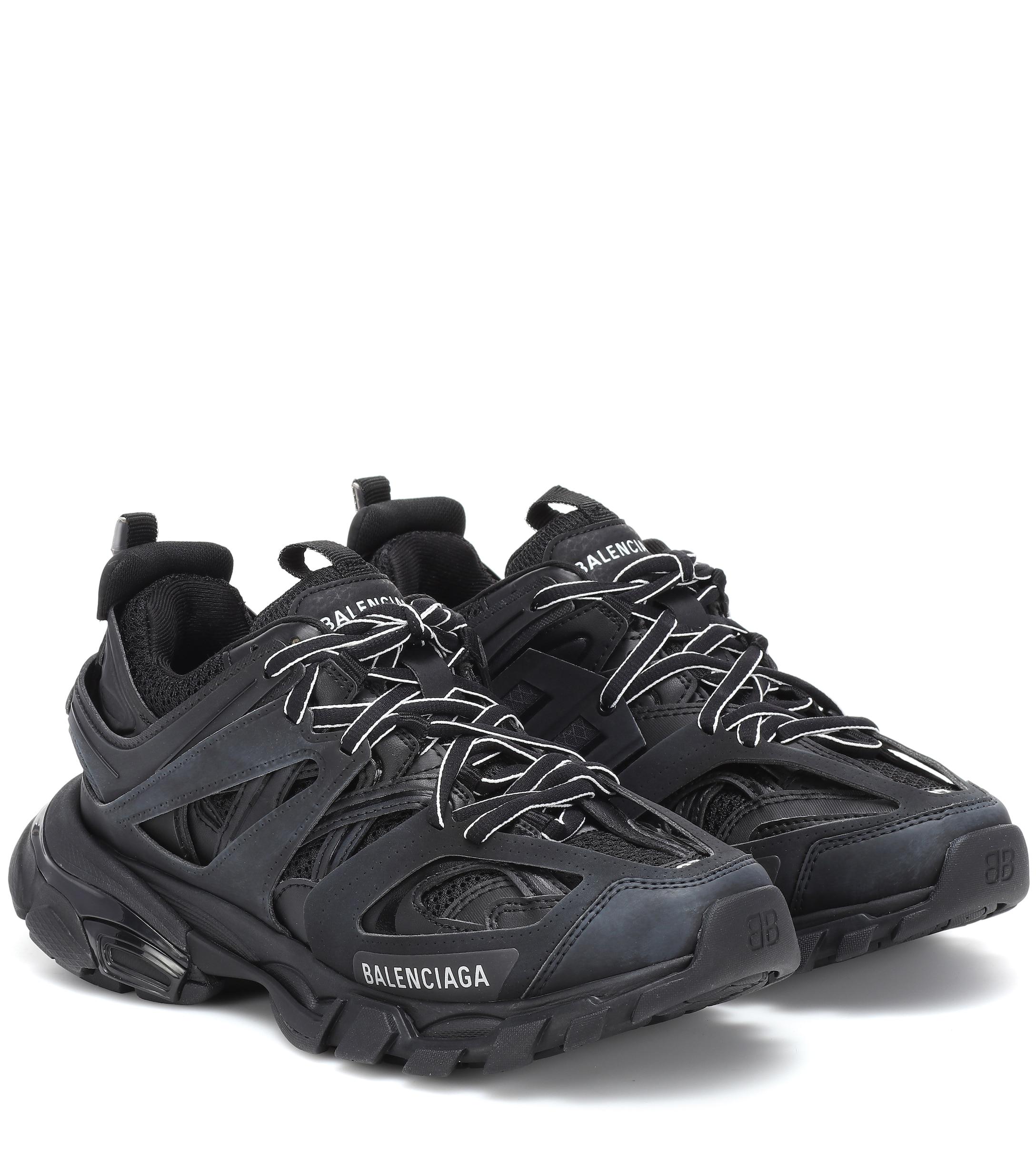 Balenciaga Leather Track Sneakers in Black - Save 23% - Lyst