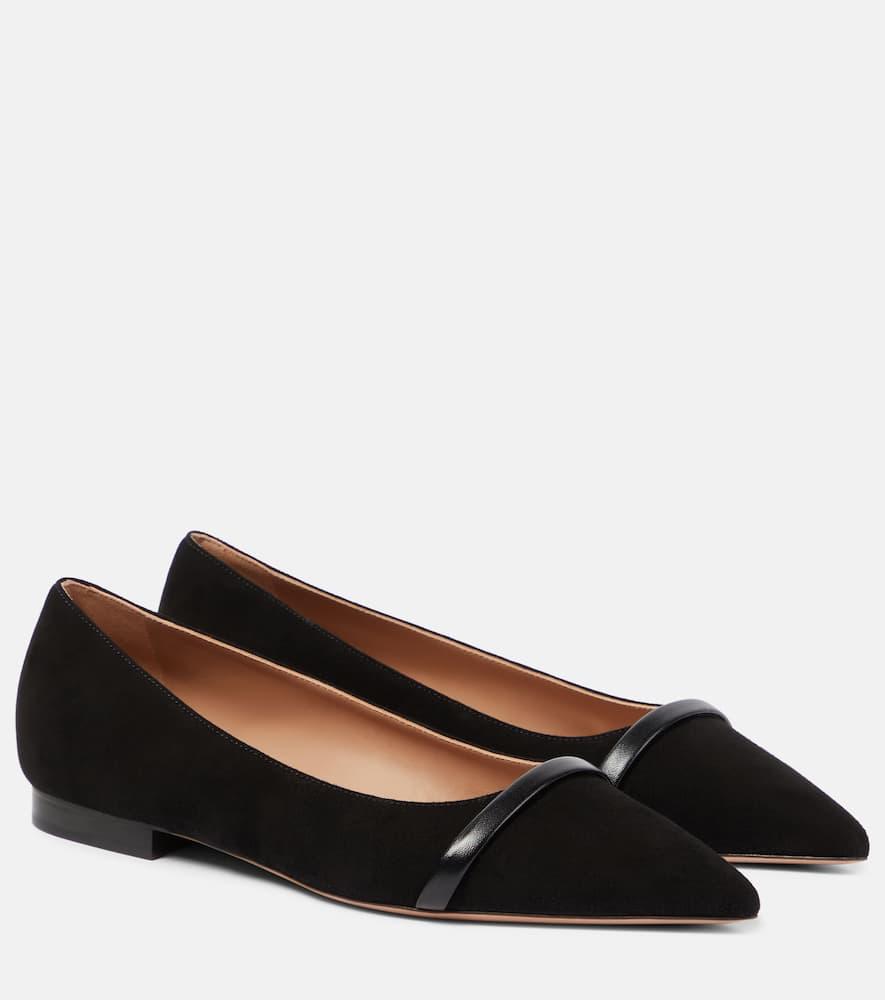 Malone Souliers Jhene Leather Ballet Flats in Black Lyst UK