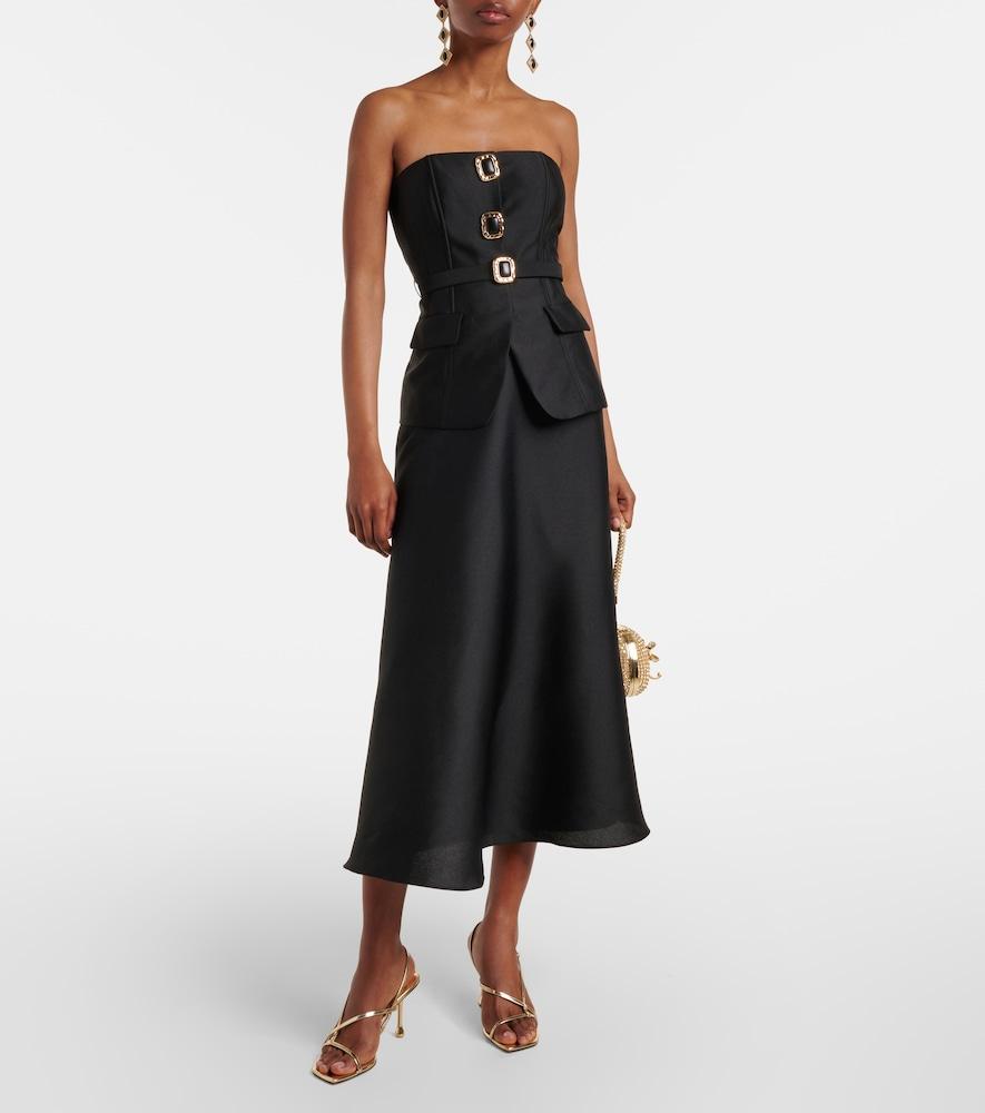 self portrait belted midi dress self-portrait - Pink Tailored Lace Midi Dress