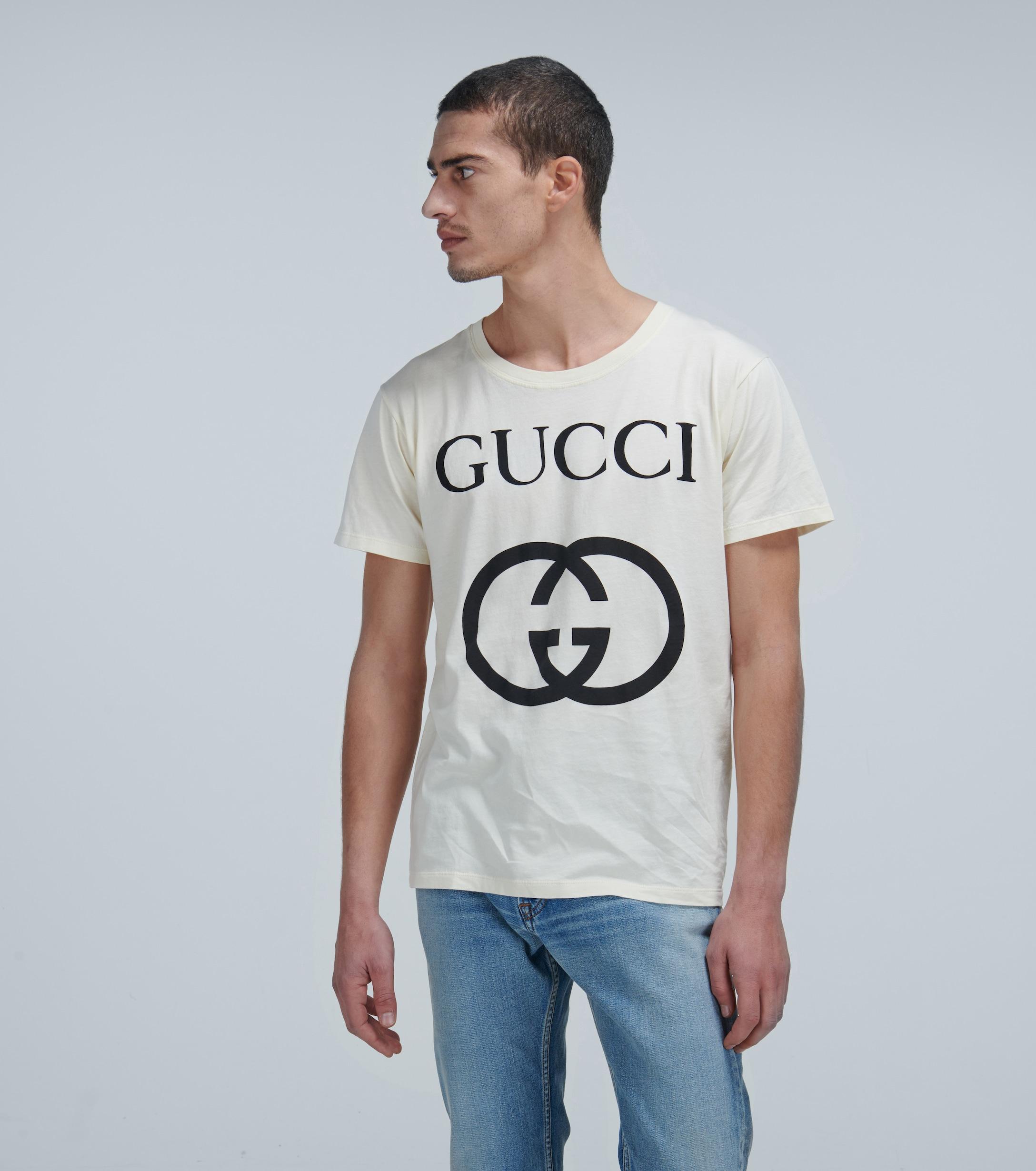 Gucci Oversize T-shirt With Interlocking G in White for Men - Save 38% |  Lyst