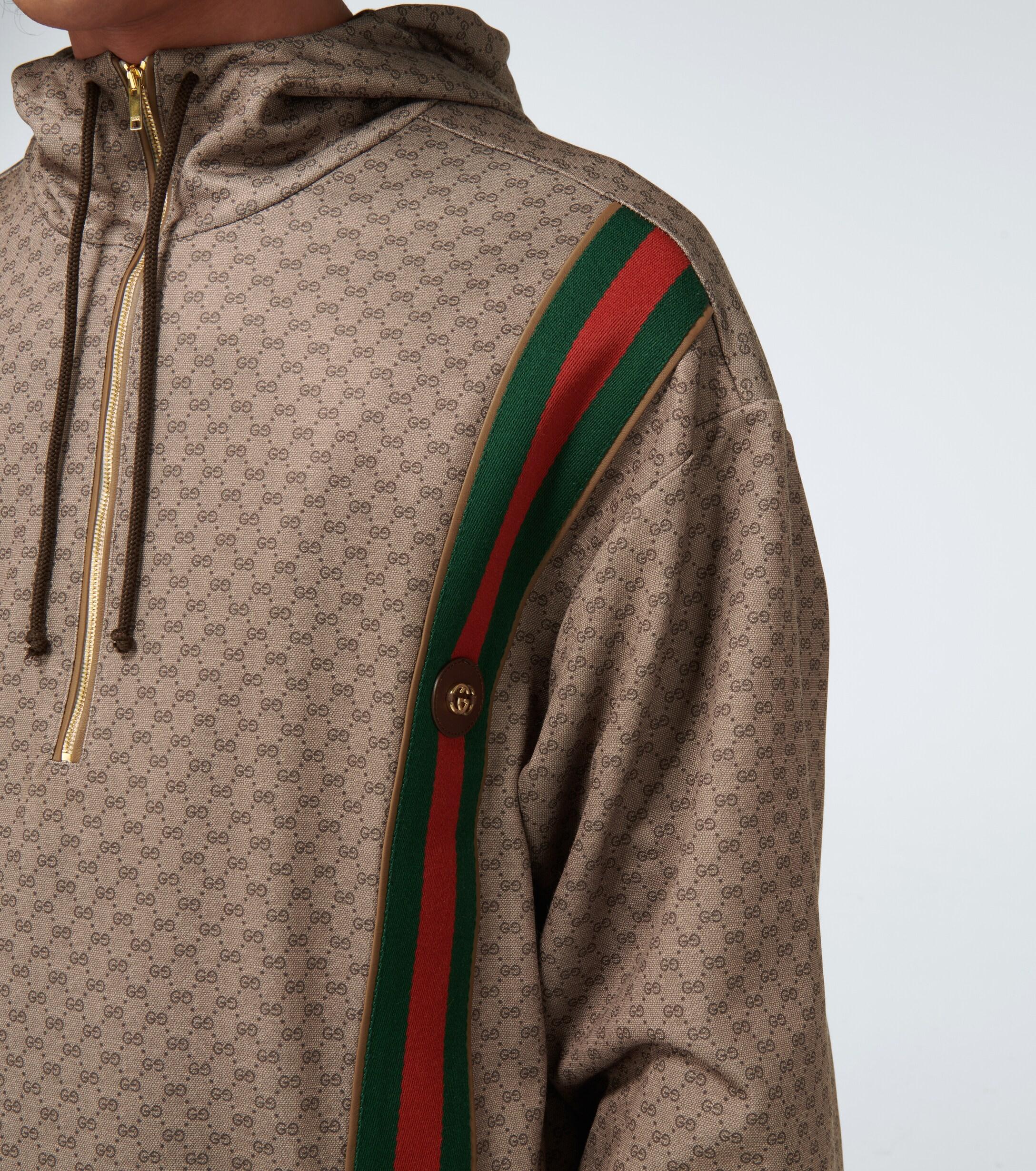 Gucci Mini GG Jersey Hooded Sweatshirt in Metallic for Men Lyst