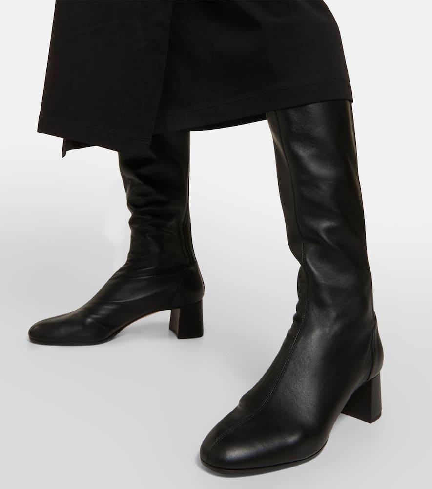 Aquazzura Saint Honore 50 Leather Knee High Boots in Black Lyst