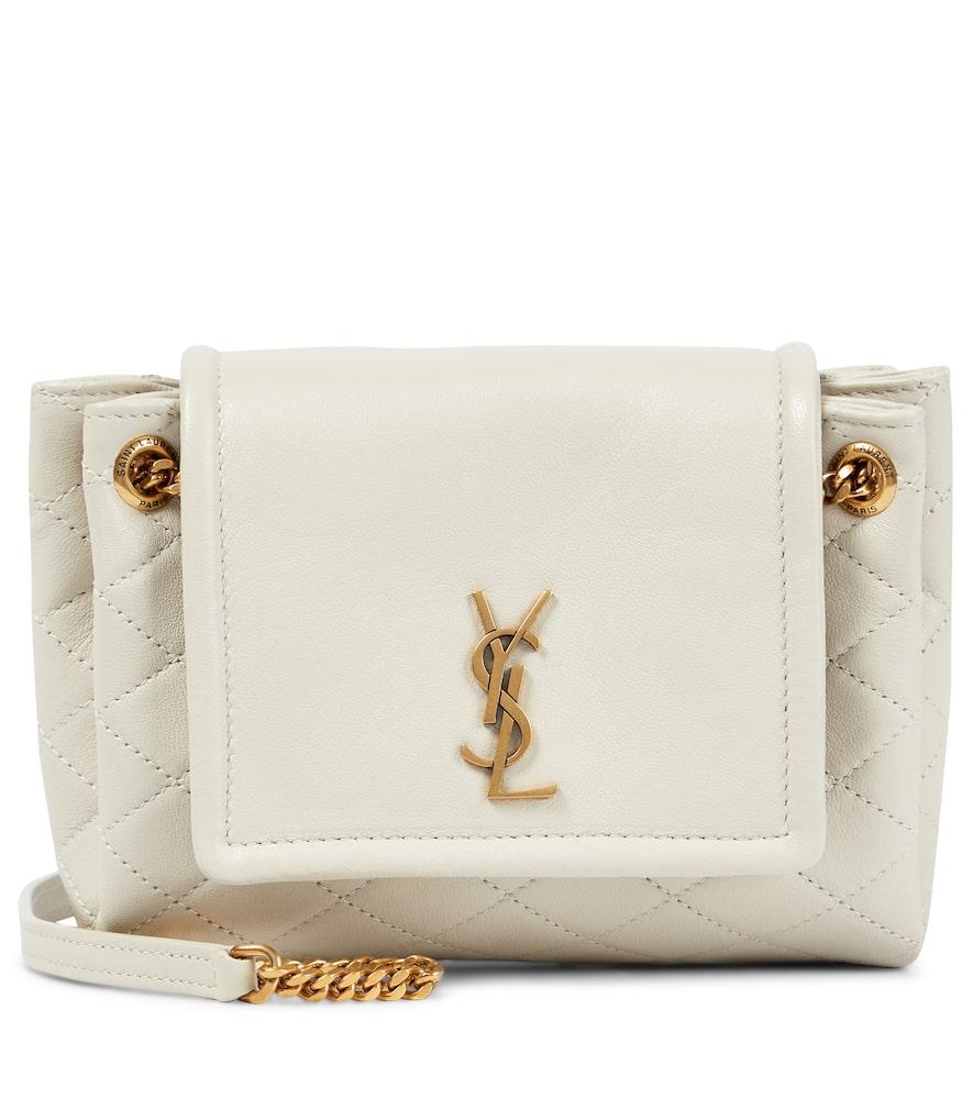 Saint Laurent Nolita Mini Leather Shoulder Bag in Natural Lyst