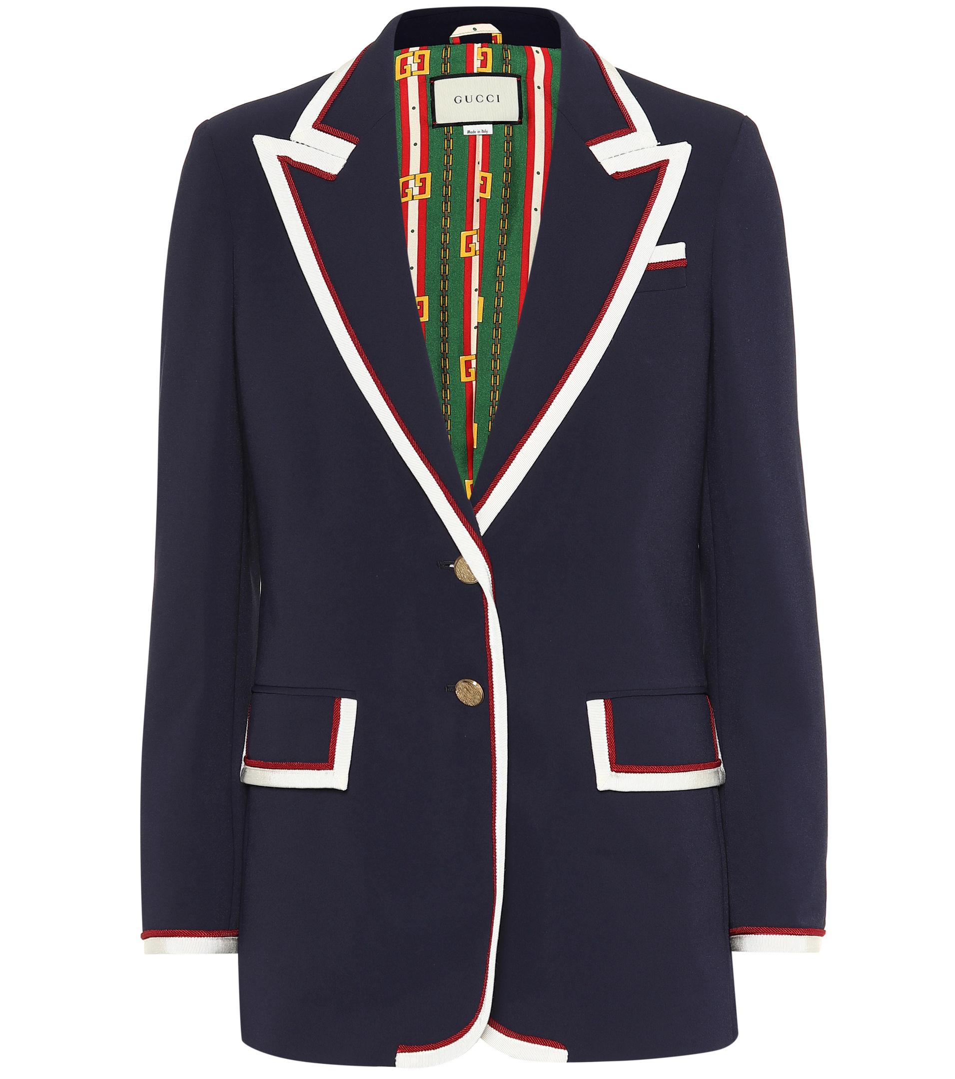 Gucci Synthetic Single-breasted Blazer in Blue - Lyst