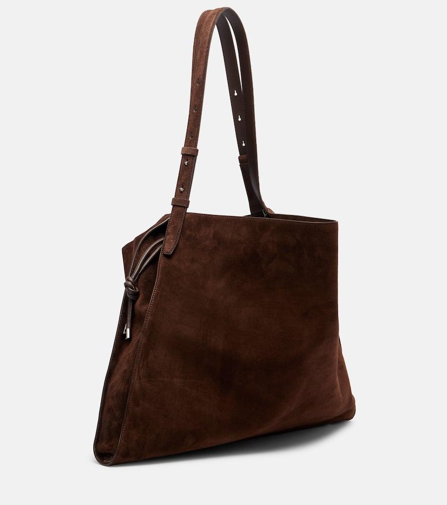 トートバッグ Christian Louboutin Brown suede Baggy tote bag Brown Christian Louboutin Tote bags for Women | Lyst